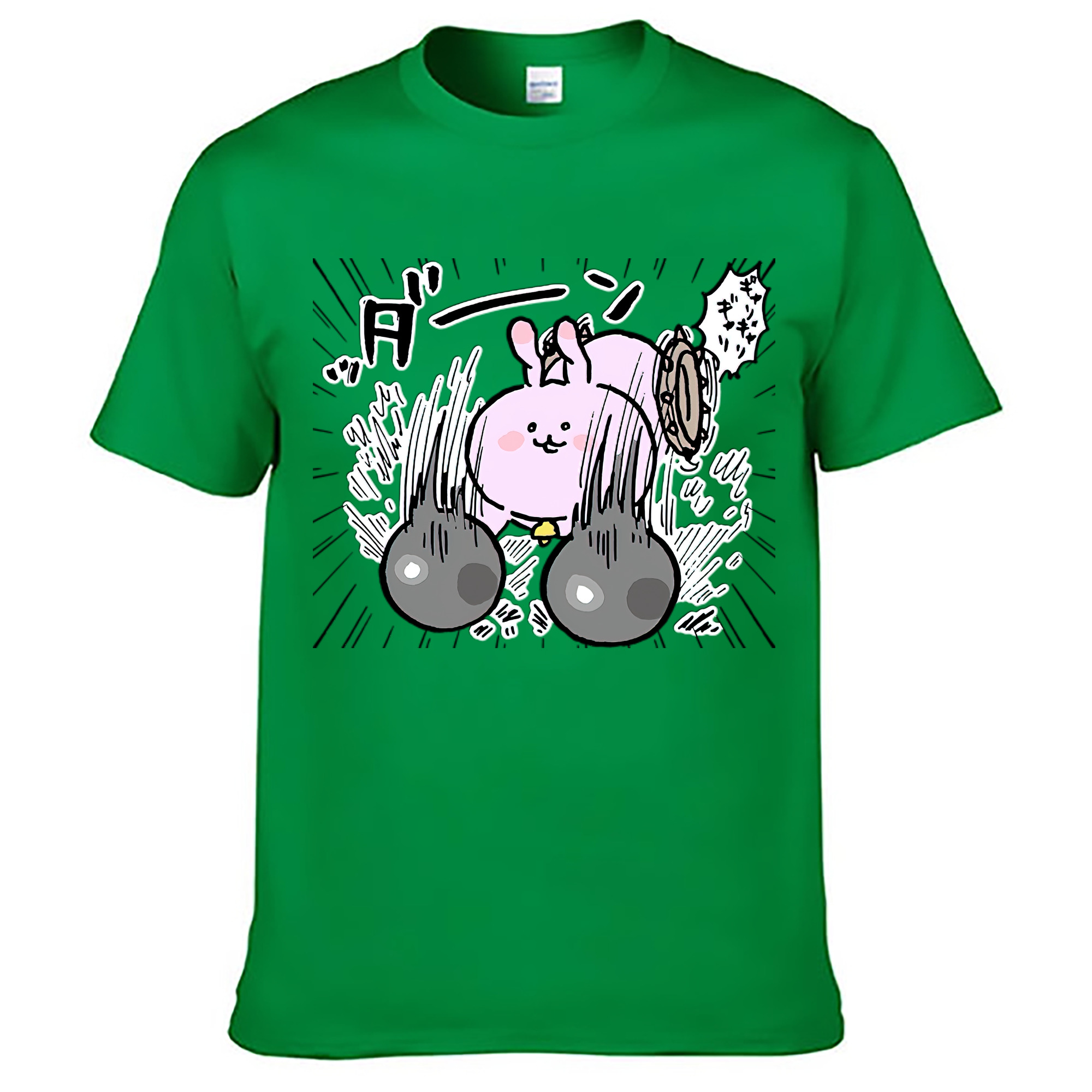 （画像用） ちいかわ うさぎ Chii-kawa usagi レディースカジュアルプリントTシャツ（綿100％）