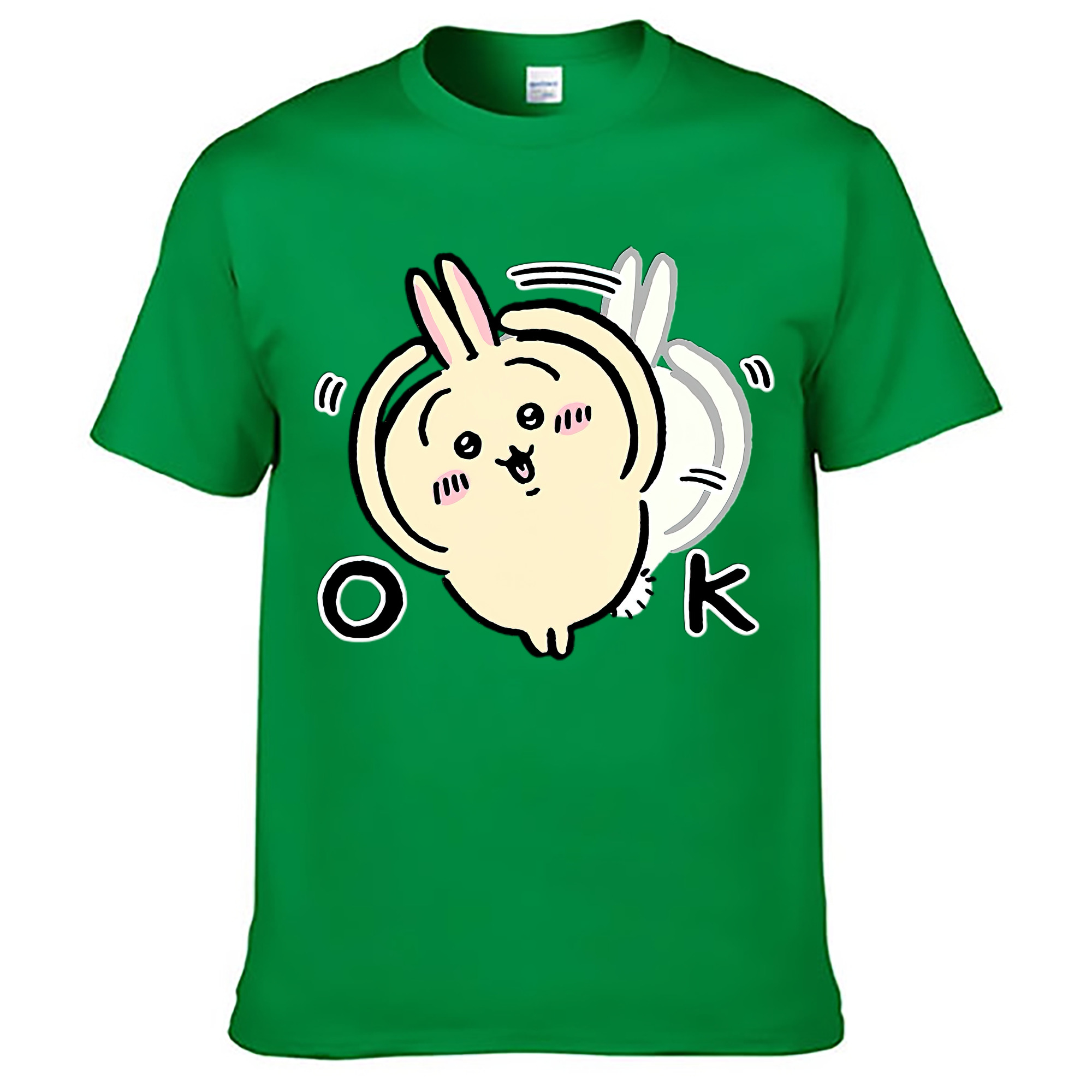 （画像用） ちいかわ うさぎ Chii-kawa usagi レディースカジュアルプリントTシャツ（綿100％）