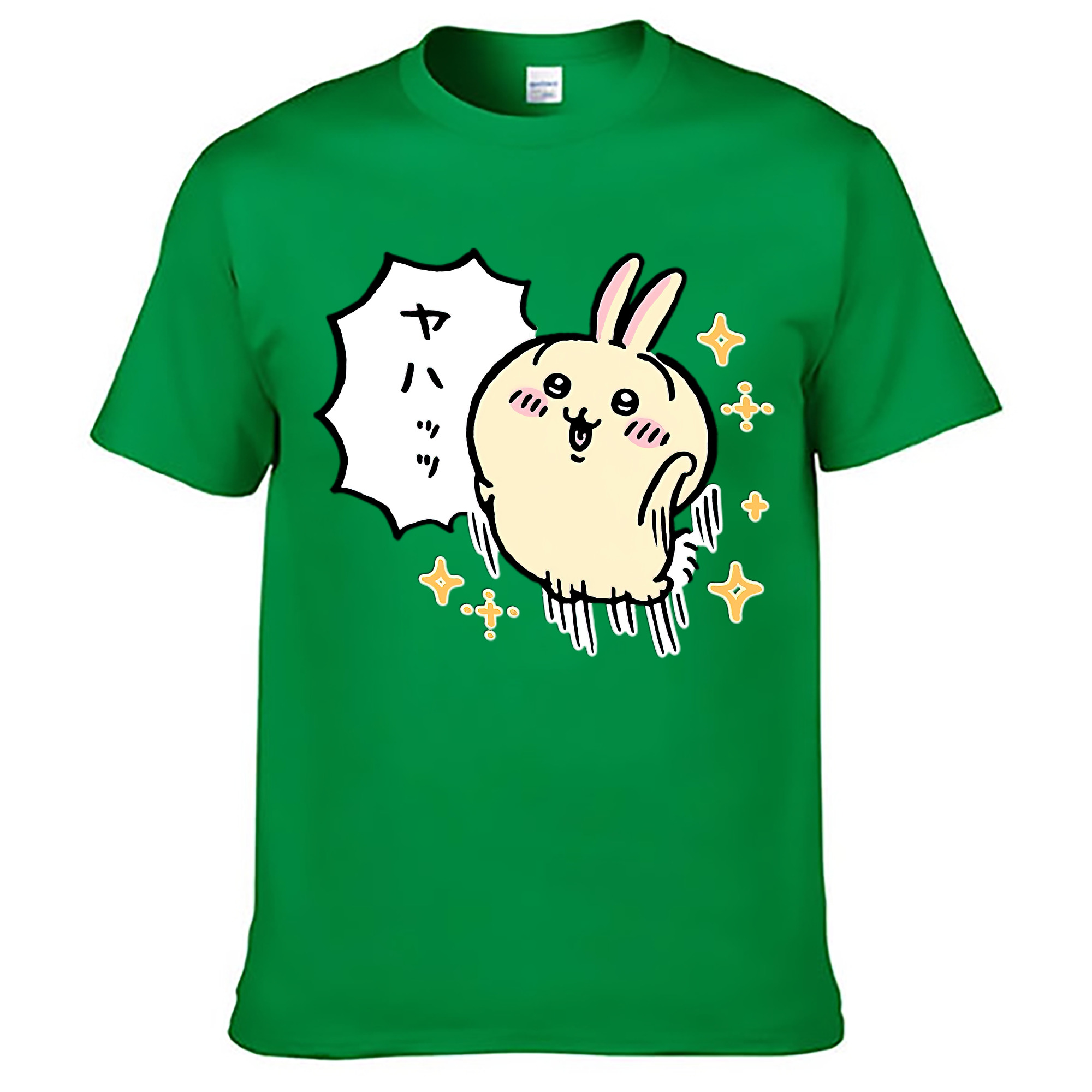 （画像用） ちいかわ うさぎ Chii-kawa usagi レディースカジュアルプリントTシャツ（綿100％）