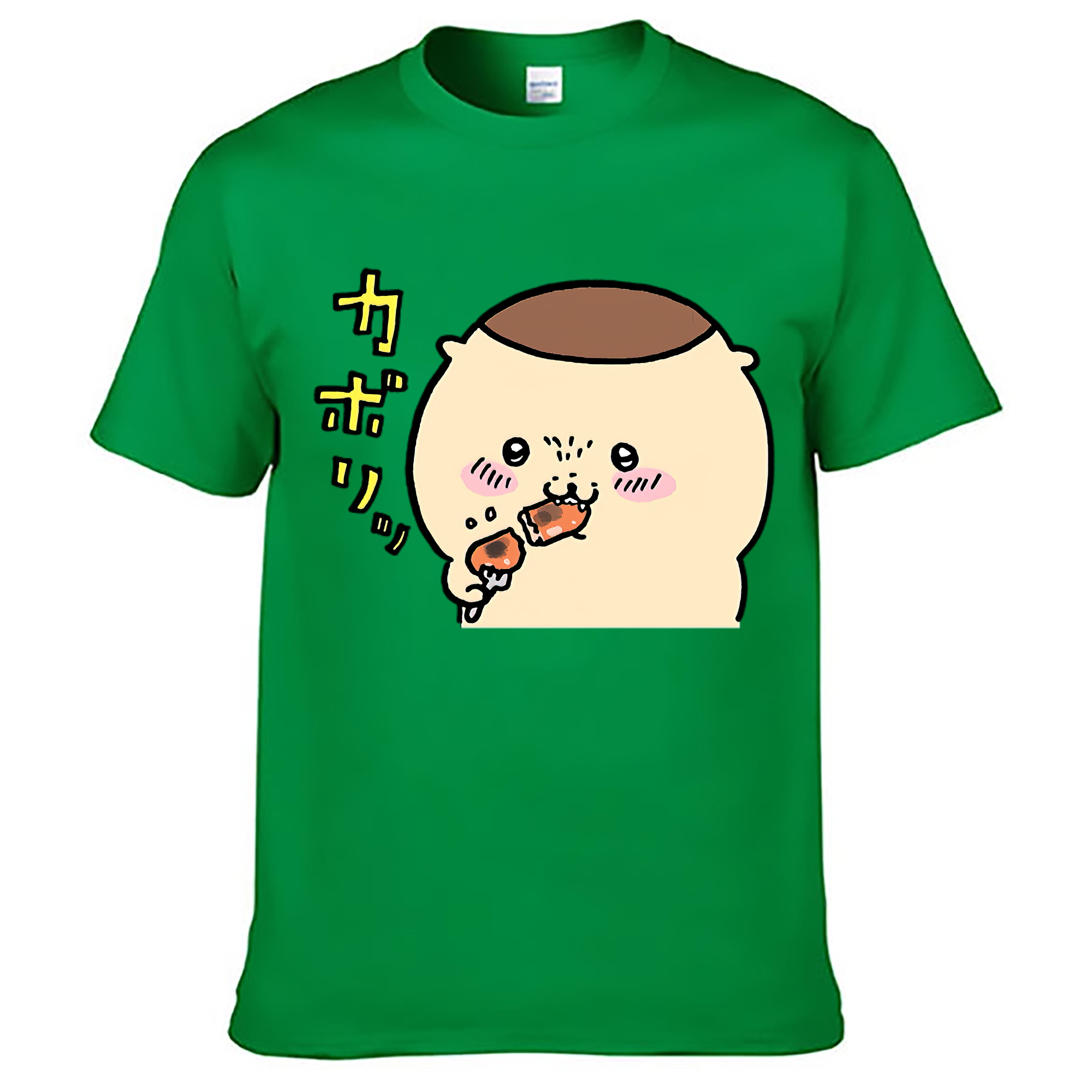 （画像用） ちいかわ くりまんじゅう Chii-kawa kuri manjū レディースカジュアルプリントTシャツ（綿100％）