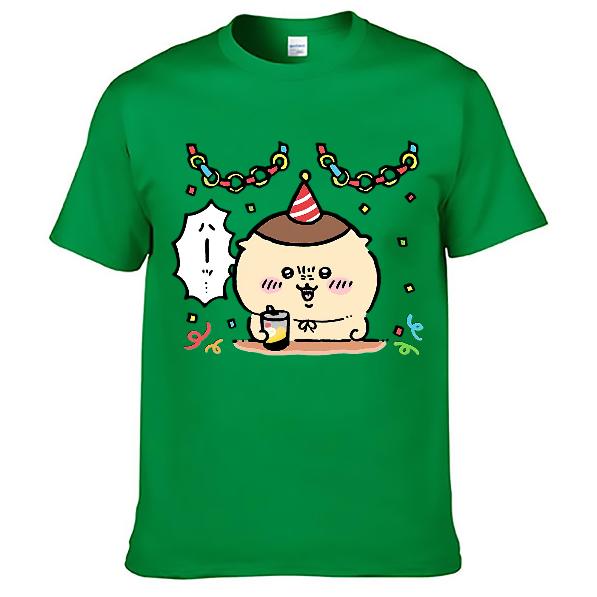 （画像用） ちいかわ くりまんじゅう Chii-kawa kuri manjū レディースカジュアルプリントTシャツ（綿100％）