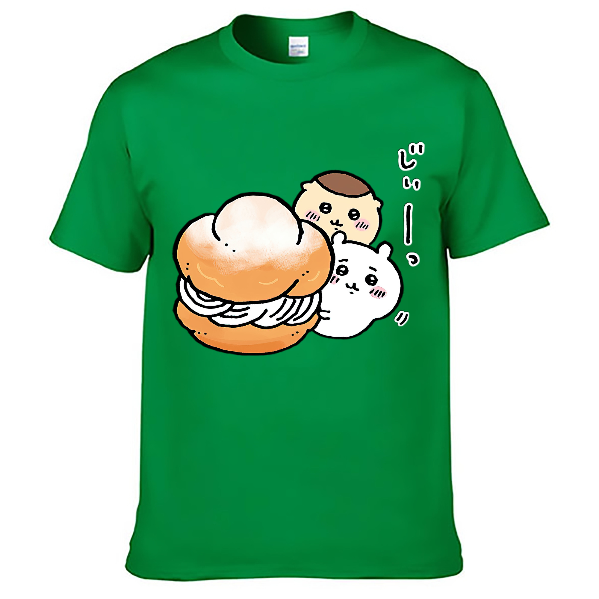 （画像用） ちいかわ くりまんじゅう Chii-kawa kuri manjū レディースカジュアルプリントTシャツ（綿100％）
