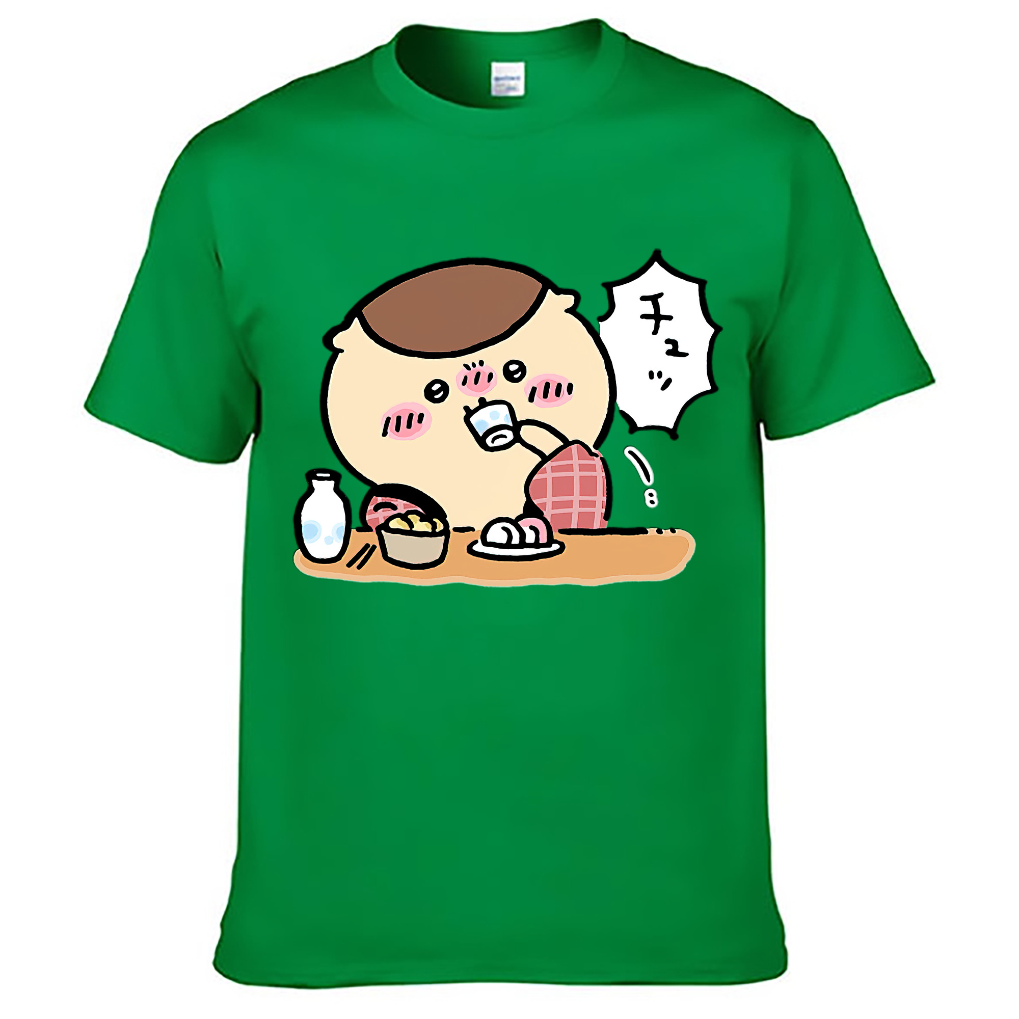 （画像用） ちいかわ くりまんじゅう Chii-kawa kuri manjū レディースカジュアルプリントTシャツ（綿100％）