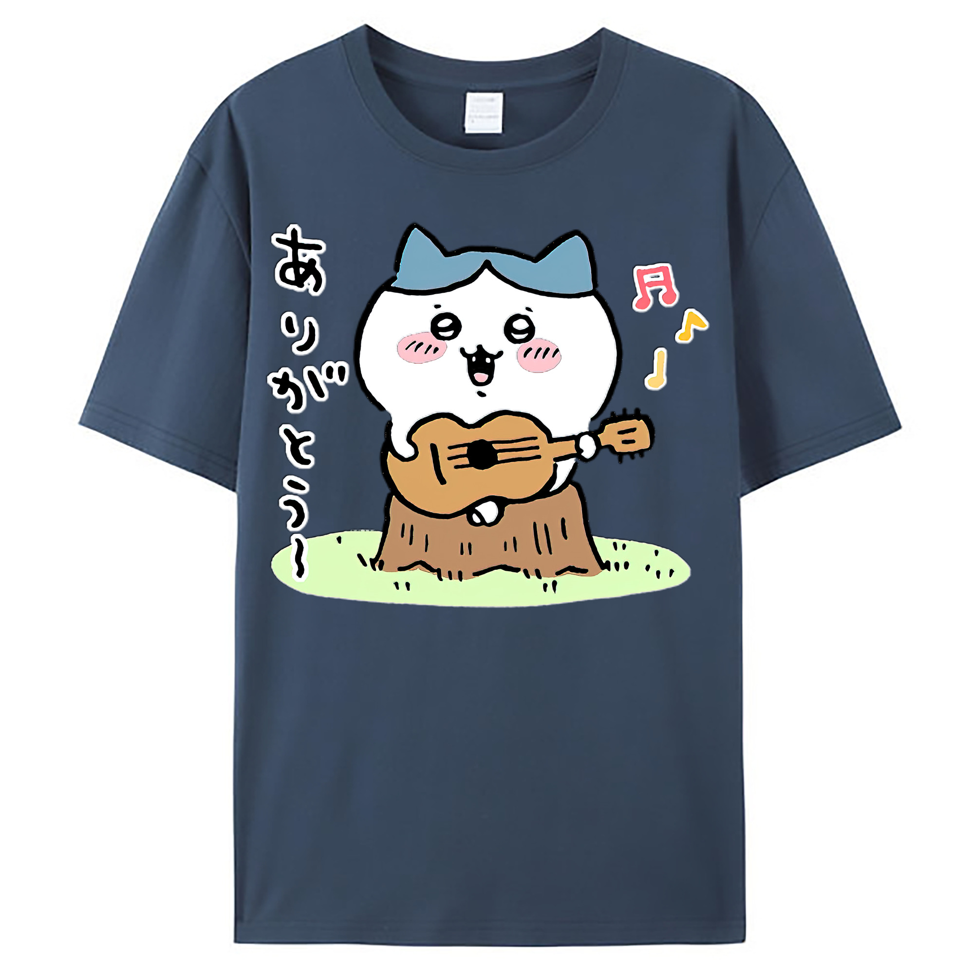 （画像用） ちいかわ ハチワレ Chii-kawa hachiware レディースカジュアルプリントTシャツ（綿100％）