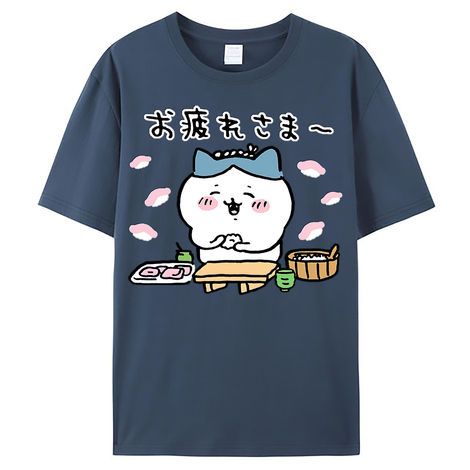 （画像用） ちいかわ ハチワレ Chii-kawa hachiware レディースカジュアルプリントTシャツ（綿100％）