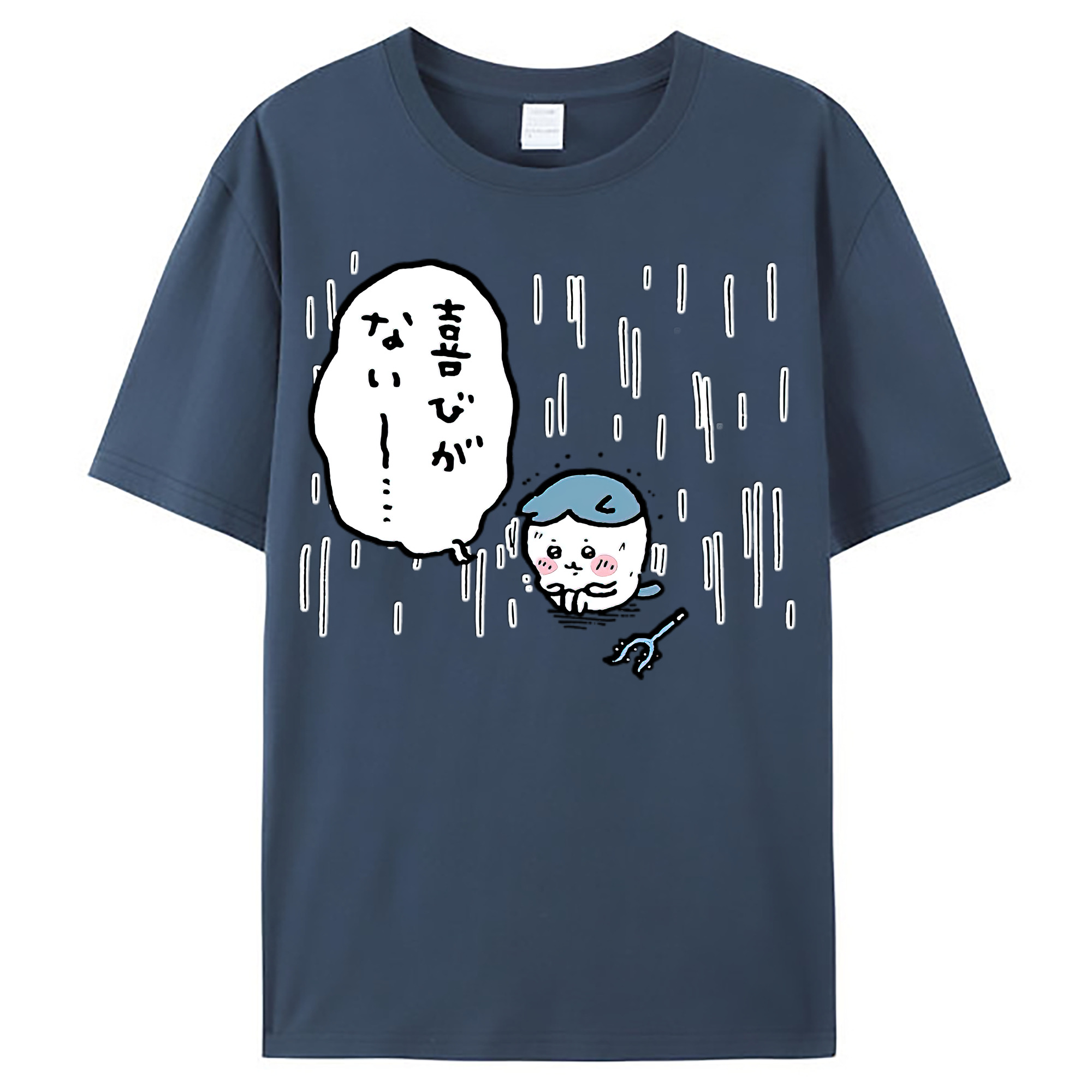 （画像用） ちいかわ ハチワレ Chii-kawa hachiware レディースカジュアルプリントTシャツ（綿100％）