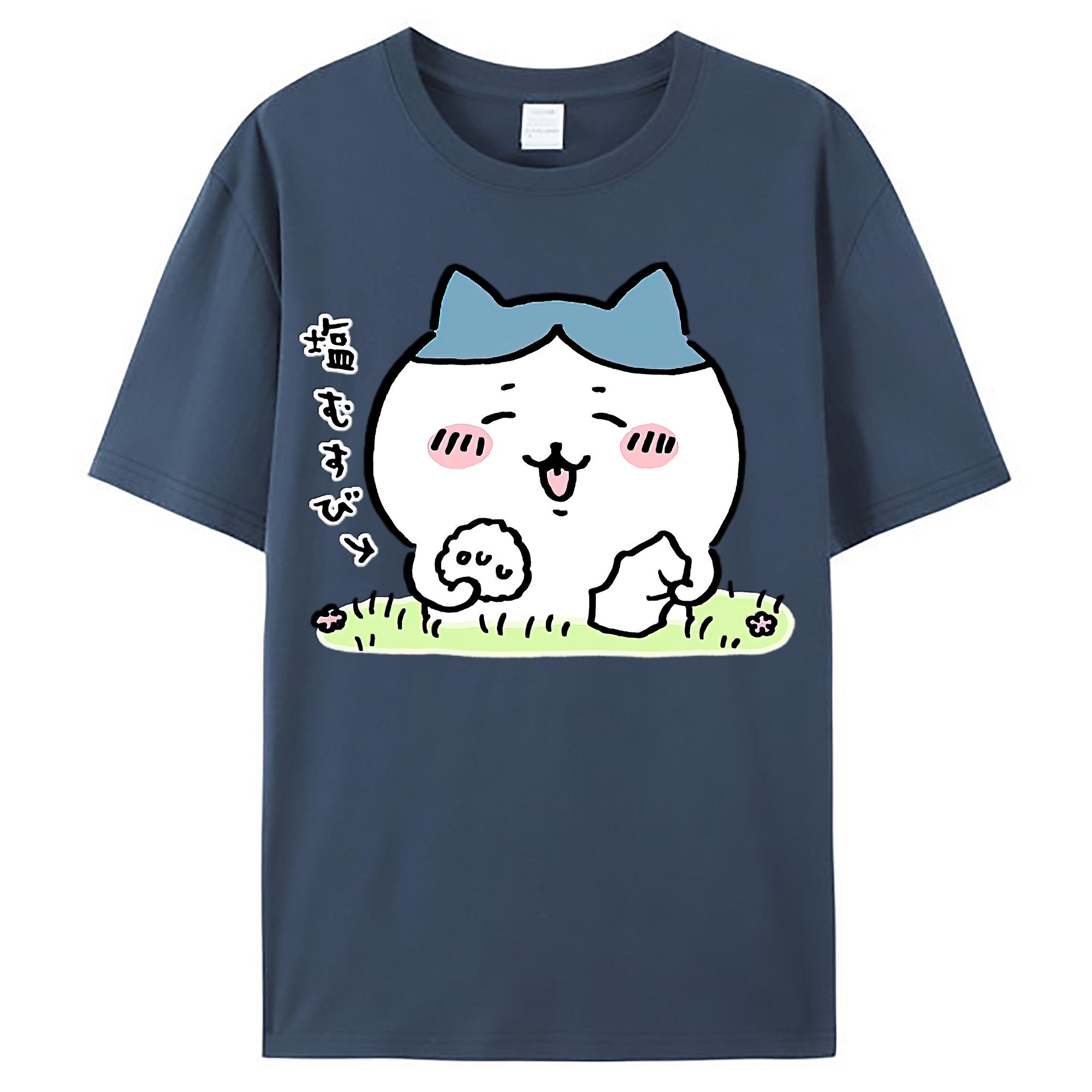 （画像用） ちいかわ ハチワレ Chii-kawa hachiware レディースカジュアルプリントTシャツ（綿100％）