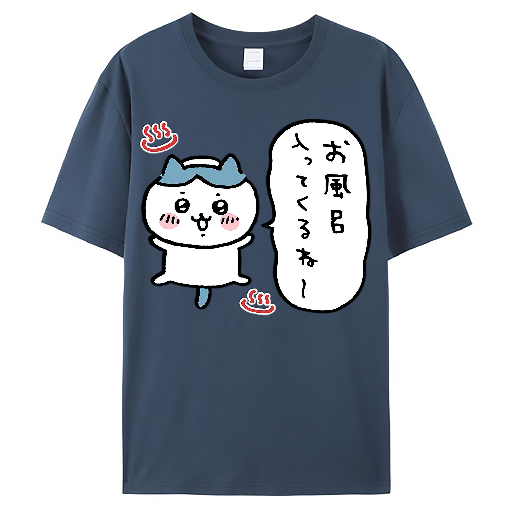 （画像用） ちいかわ ハチワレ Chii-kawa hachiware レディースカジュアルプリントTシャツ（綿100％）