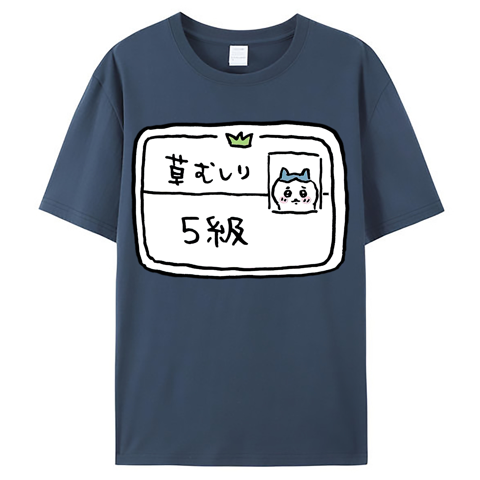 （画像用） ちいかわ ハチワレ Chii-kawa hachiware レディースカジュアルプリントTシャツ（綿100％）