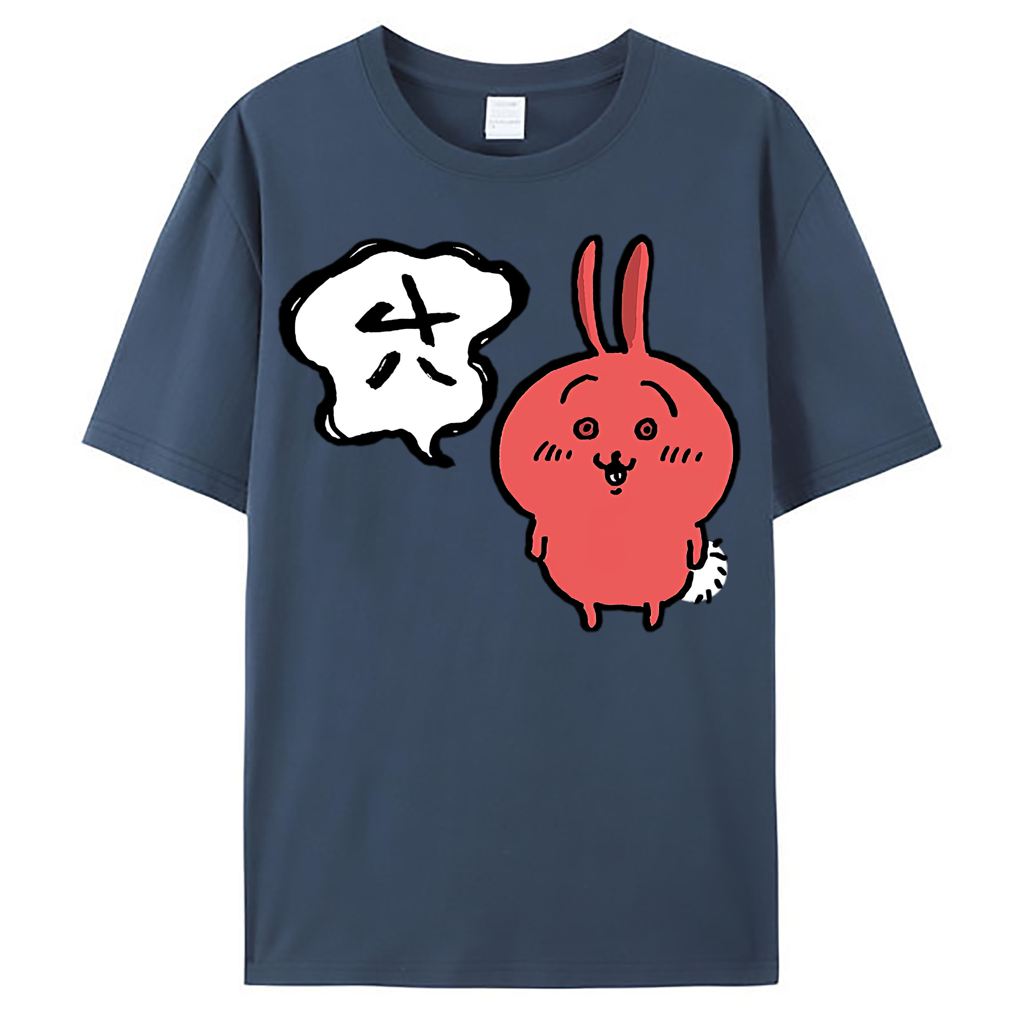 （画像用） ちいかわ ハチワレ Chii-kawa hachiware レディースカジュアルプリントTシャツ（綿100％）