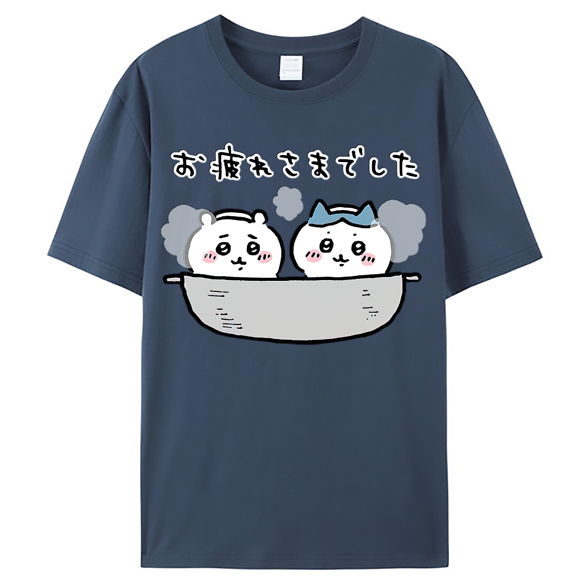 （画像用） ちいかわ ハチワレ Chii-kawa hachiware レディースカジュアルプリントTシャツ（綿100％）