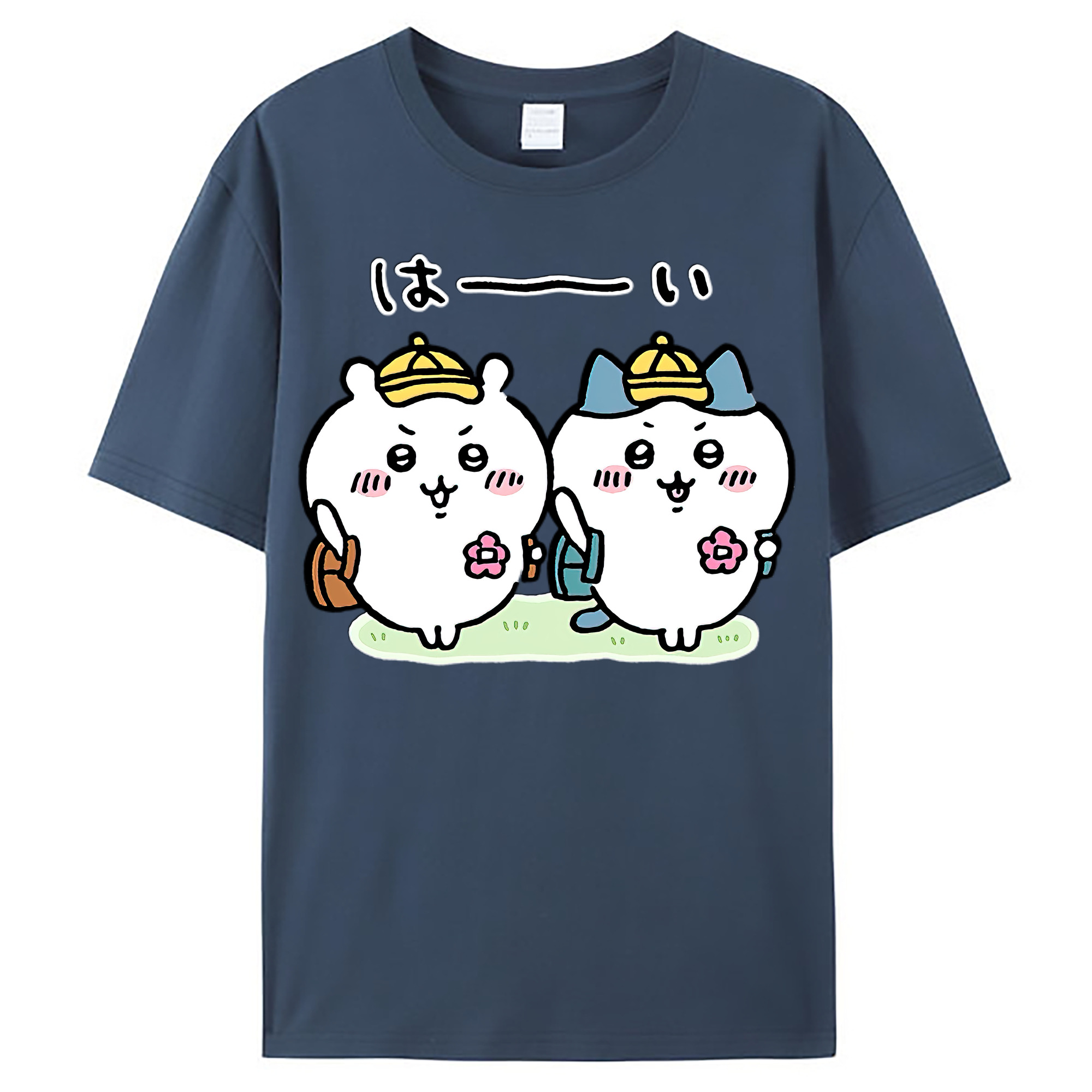 （画像用） ちいかわ ハチワレ Chii-kawa hachiware レディースカジュアルプリントTシャツ（綿100％）