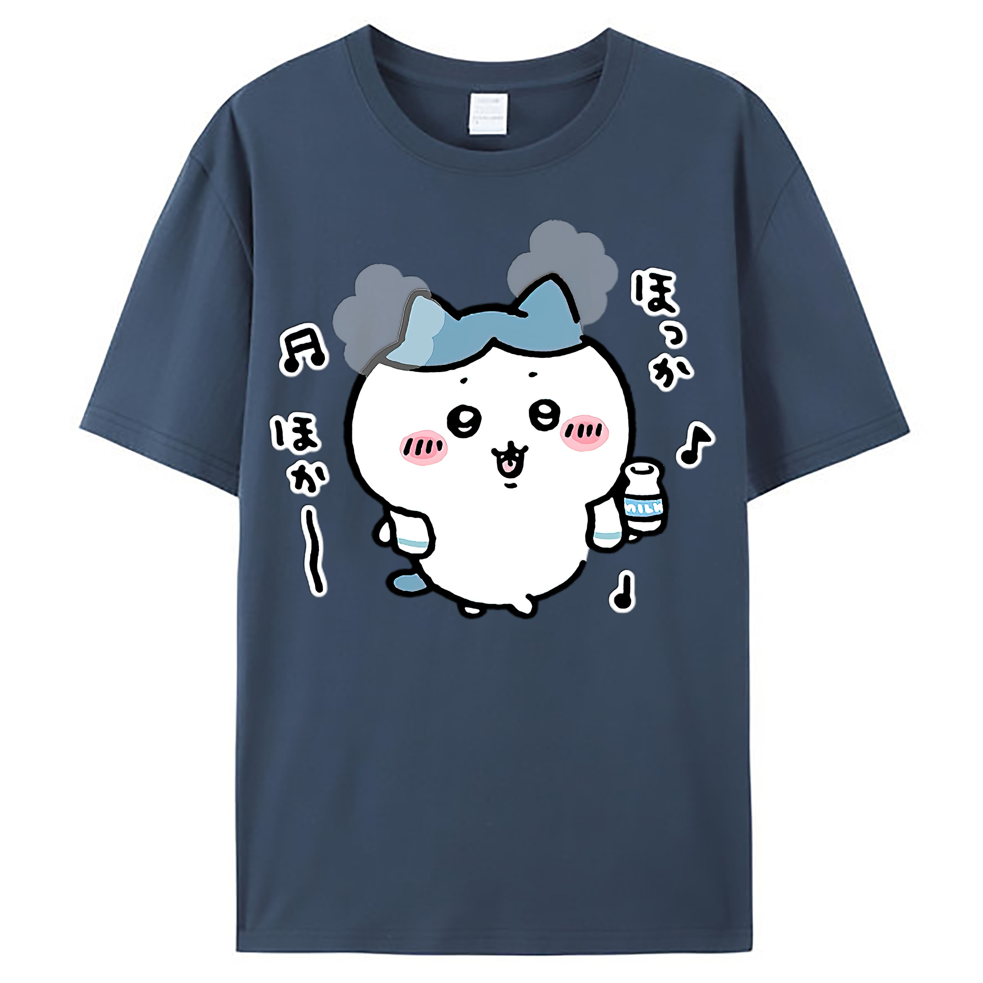 （画像用） ちいかわ ハチワレ Chii-kawa hachiware レディースカジュアルプリントTシャツ（綿100％）