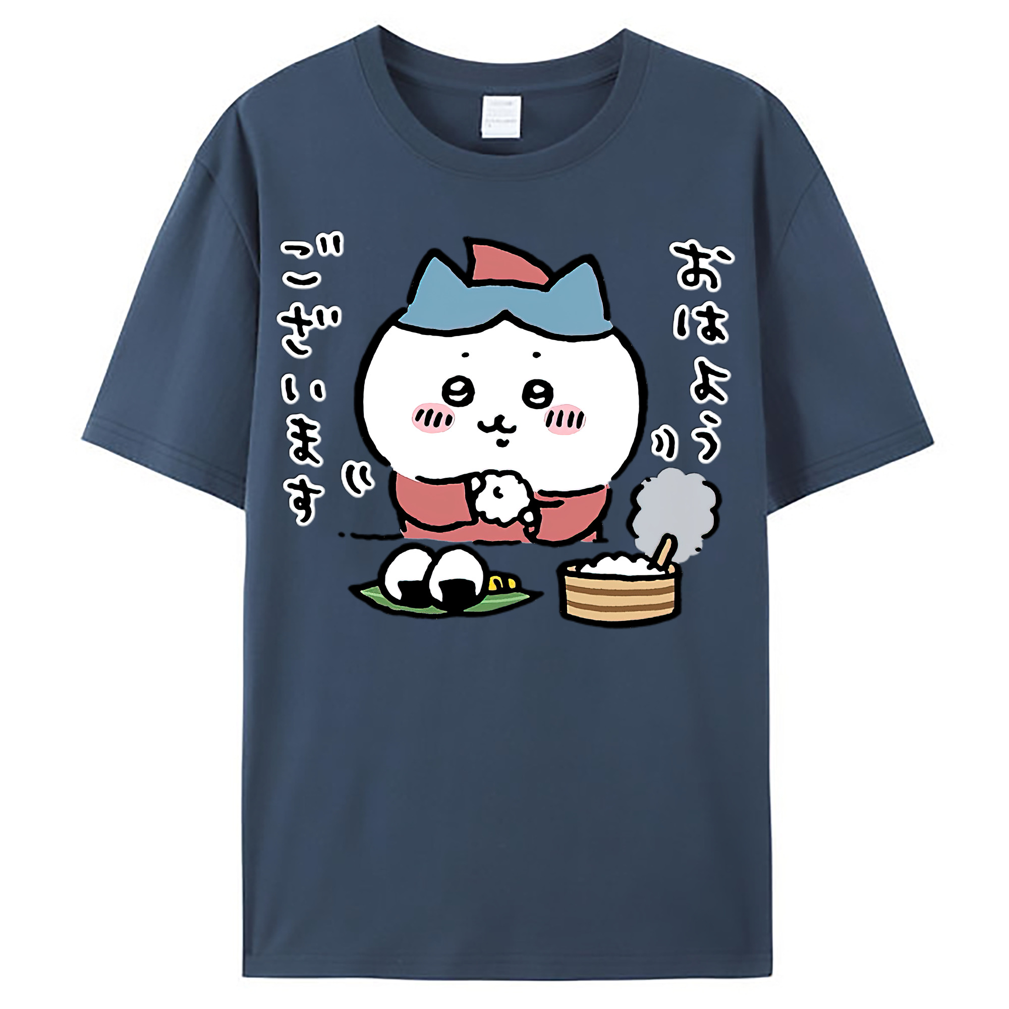 （画像用） ちいかわ ハチワレ Chii-kawa hachiware レディースカジュアルプリントTシャツ（綿100％）