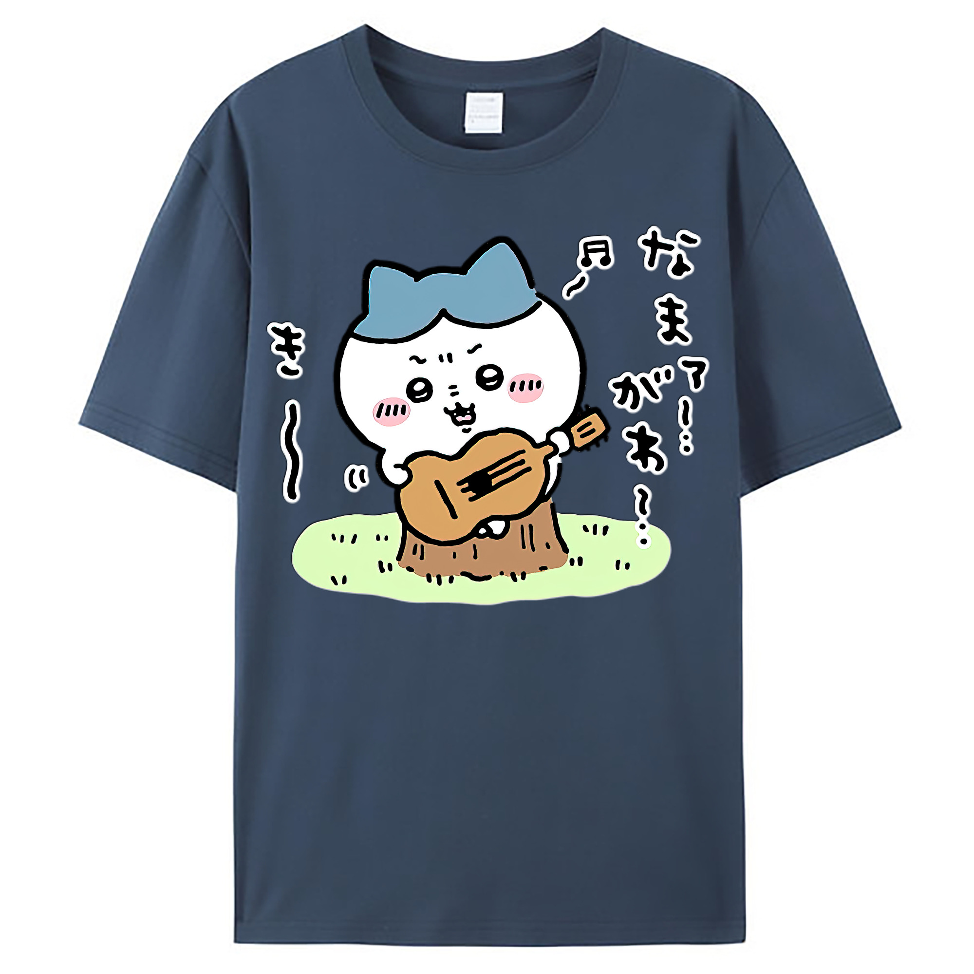 （画像用） ちいかわ ハチワレ Chii-kawa hachiware レディースカジュアルプリントTシャツ（綿100％）