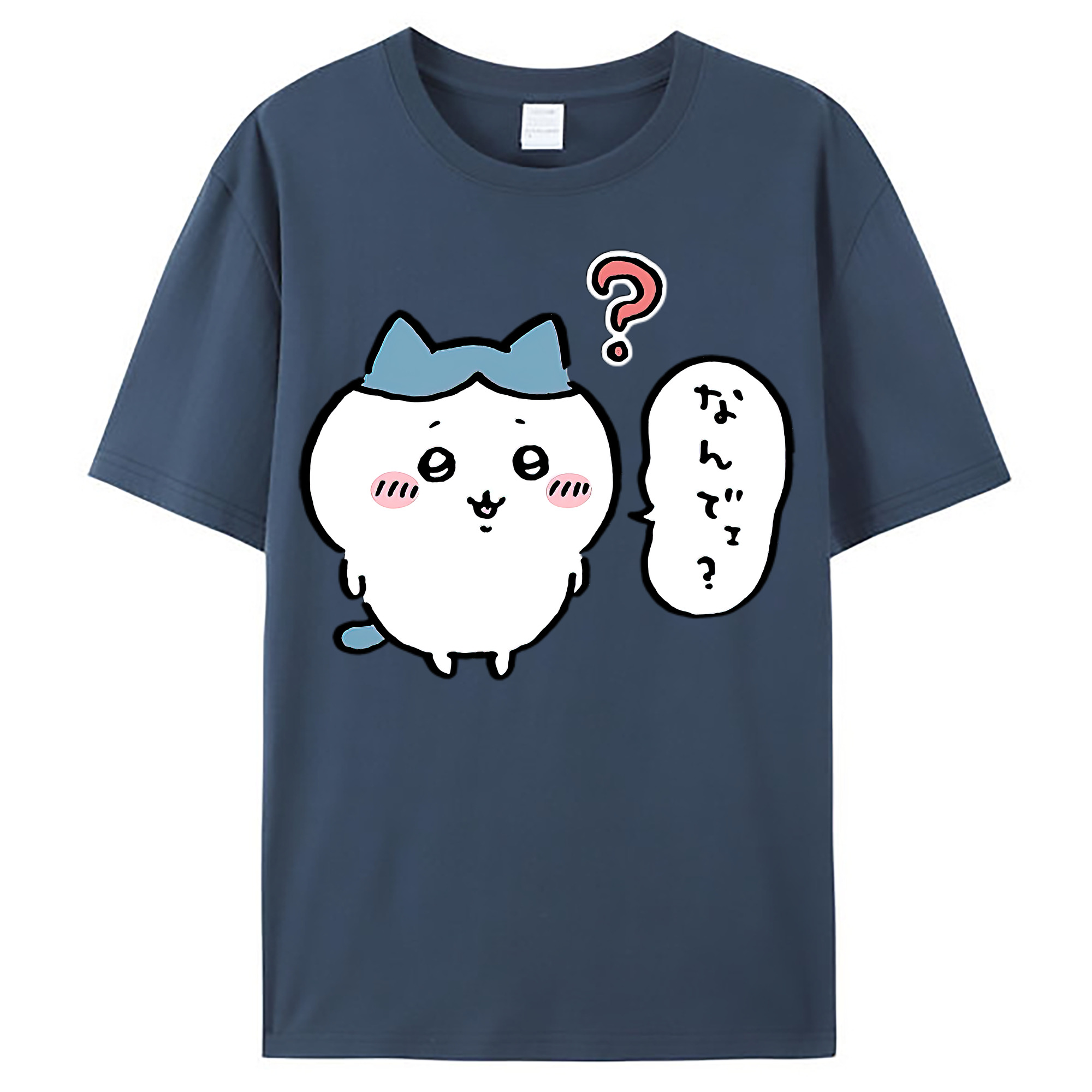 （画像用） ちいかわ ハチワレ Chii-kawa hachiware レディースカジュアルプリントTシャツ（綿100％）