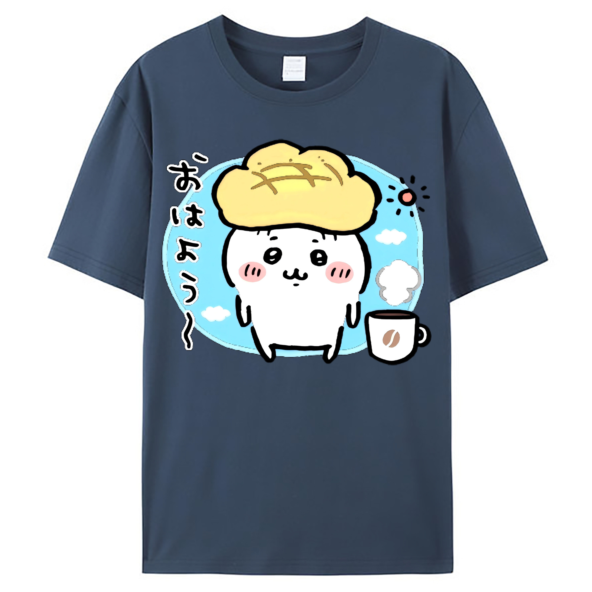 （画像用） ちいかわ ちいかわ Chii-kawa chiikawa レディースカジュアルプリントTシャツ（綿100％）