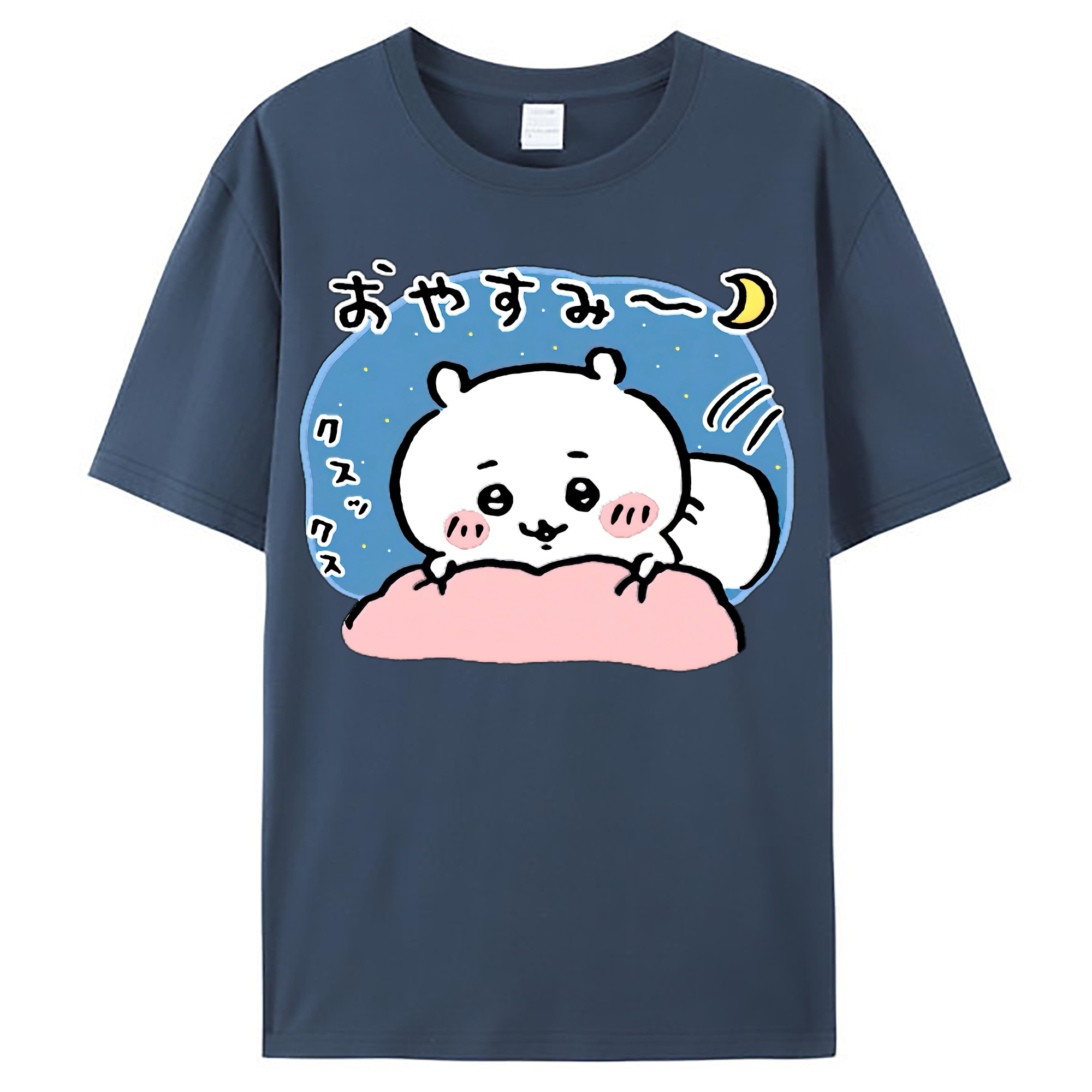 （画像用） ちいかわ ちいかわ Chii-kawa chiikawa レディースカジュアルプリントTシャツ（綿100％）