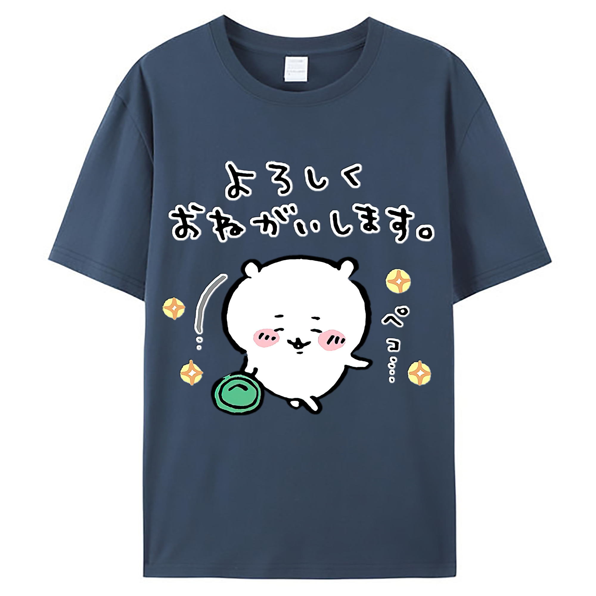 （画像用） ちいかわ ちいかわ Chii-kawa chiikawa レディースカジュアルプリントTシャツ（綿100％）