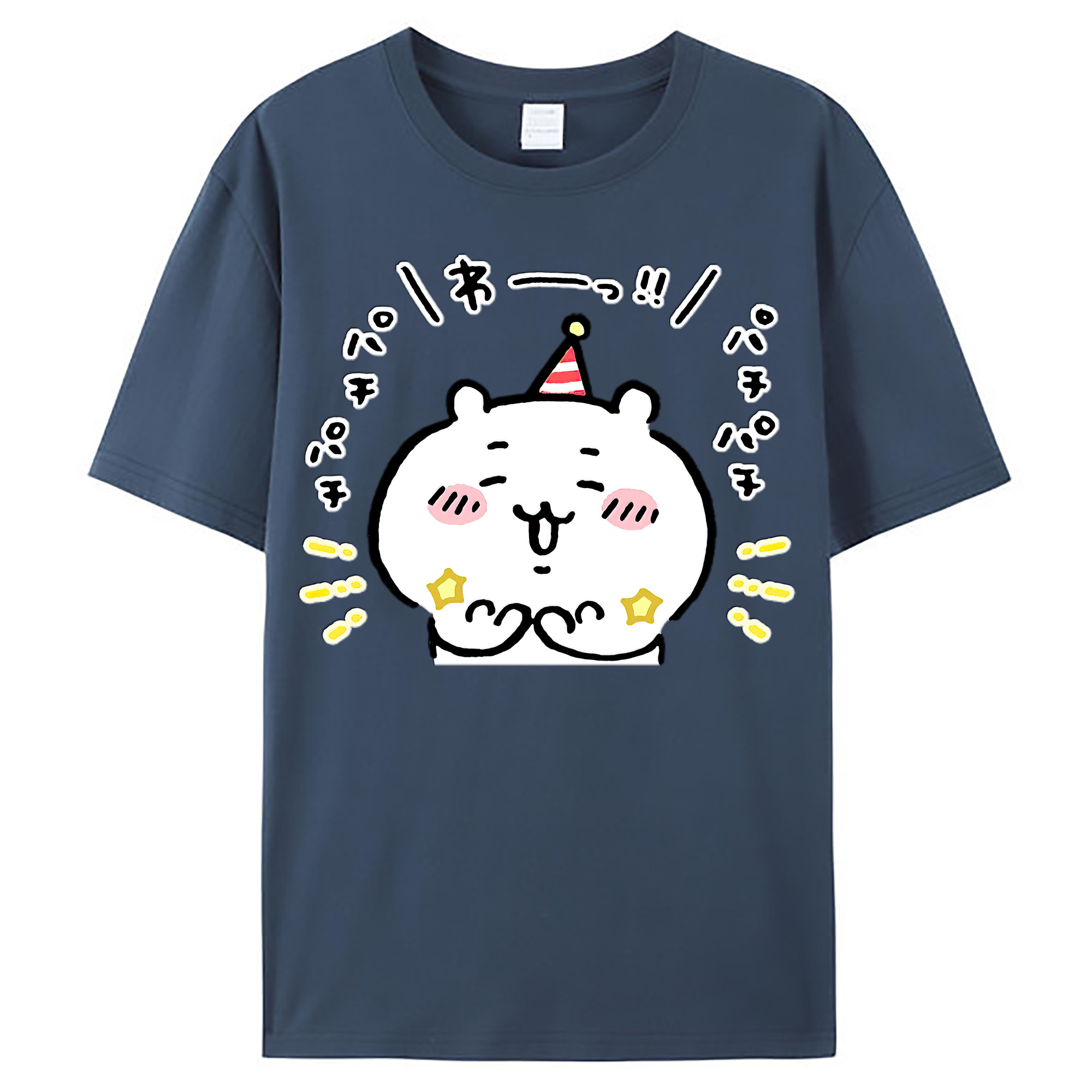 （画像用） ちいかわ ちいかわ Chii-kawa chiikawa レディースカジュアルプリントTシャツ（綿100％）