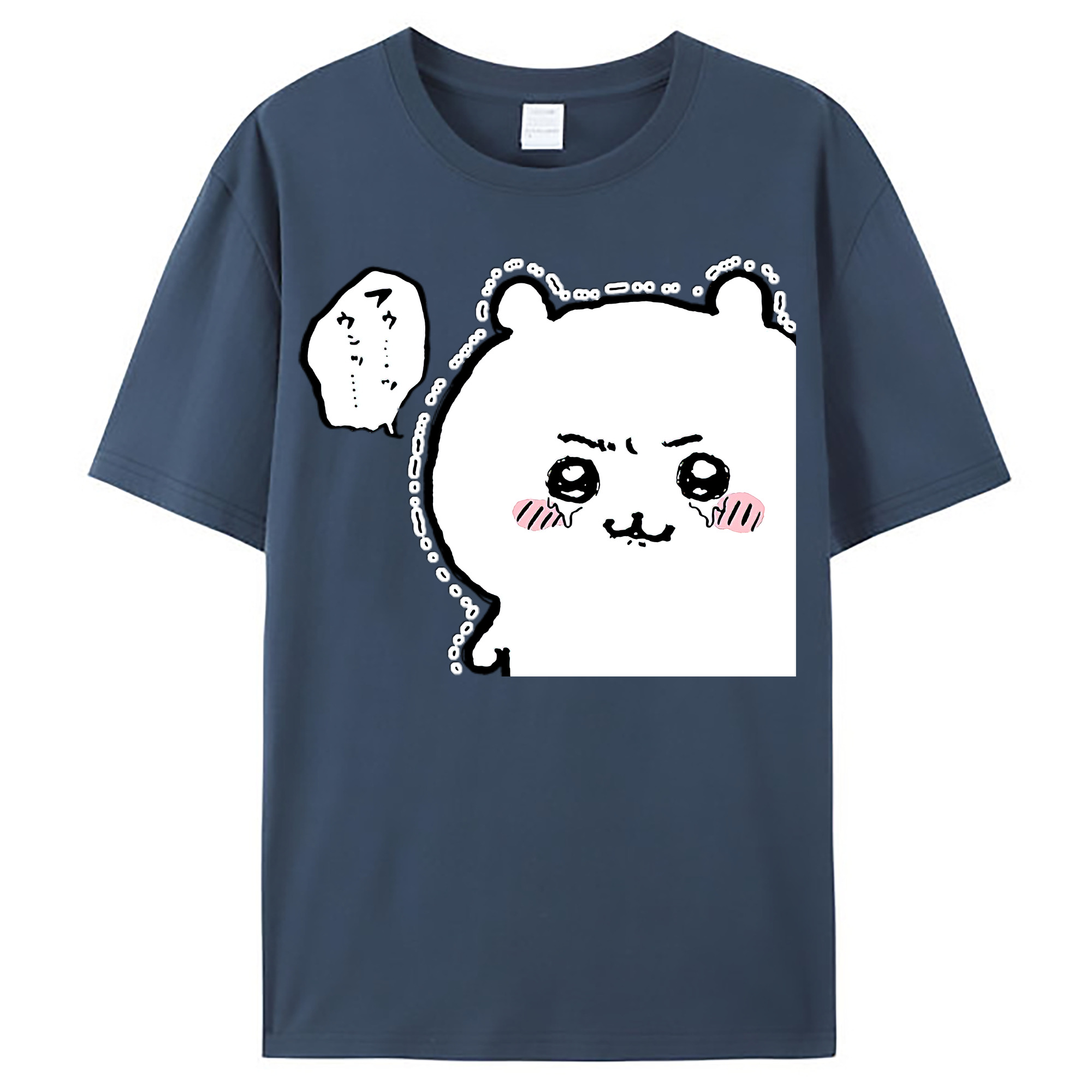 （画像用） ちいかわ ちいかわ Chii-kawa chiikawa レディースカジュアルプリントTシャツ（綿100％）