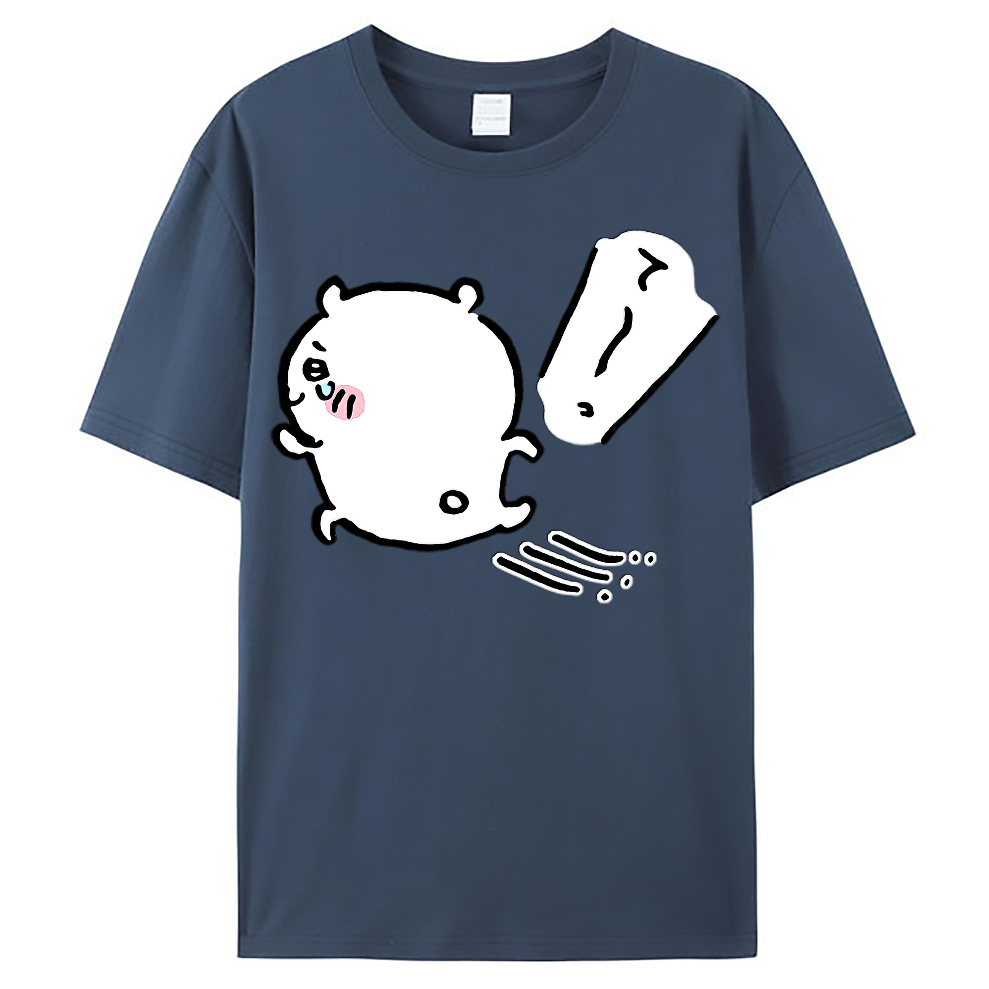 （画像用） ちいかわ ちいかわ Chii-kawa chiikawa レディースカジュアルプリントTシャツ（綿100％）