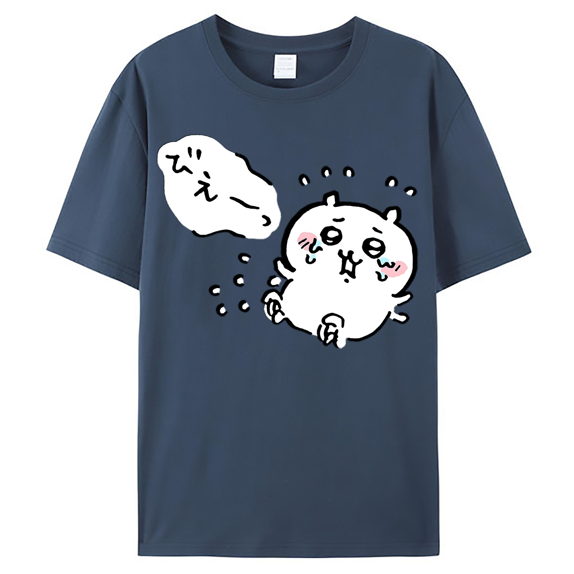 （画像用） ちいかわ ちいかわ Chii-kawa chiikawa レディースカジュアルプリントTシャツ（綿100％）