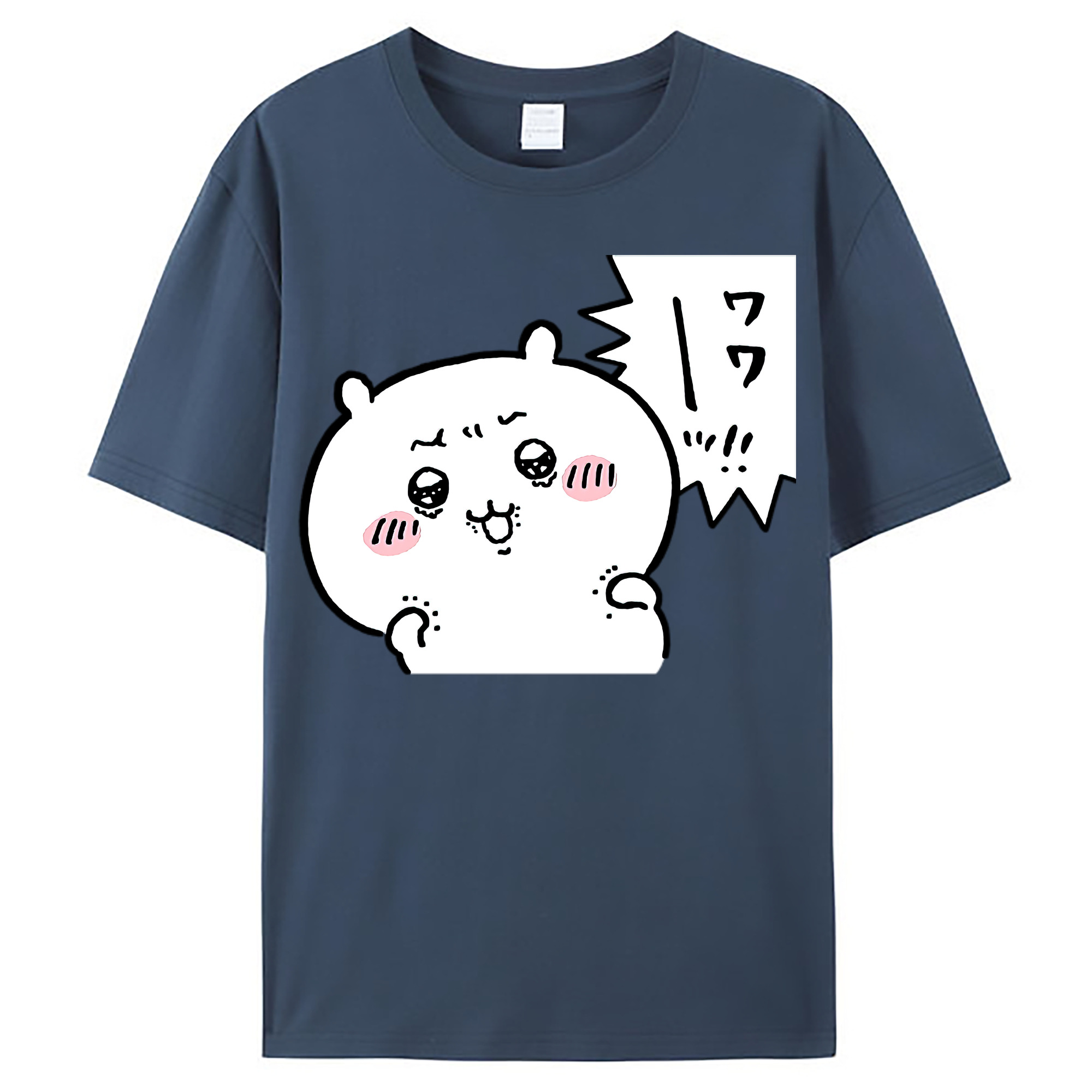 （画像用） ちいかわ ちいかわ Chii-kawa chiikawa レディースカジュアルプリントTシャツ（綿100％）