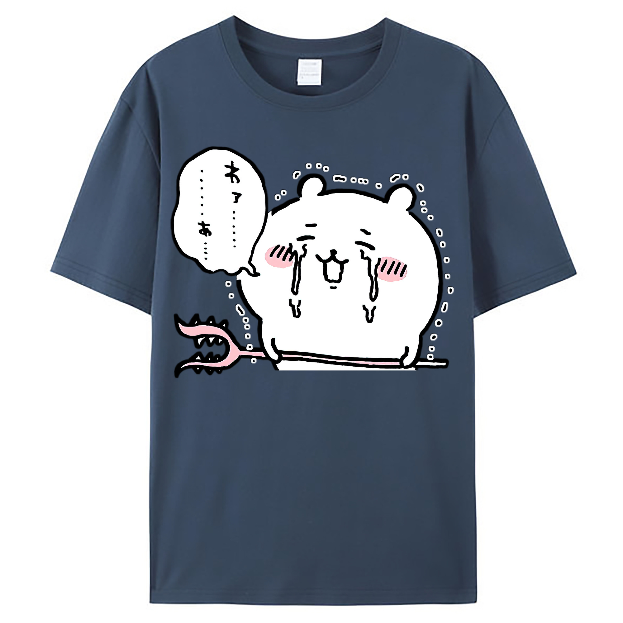 （画像用） ちいかわ ちいかわ Chii-kawa chiikawa レディースカジュアルプリントTシャツ（綿100％）