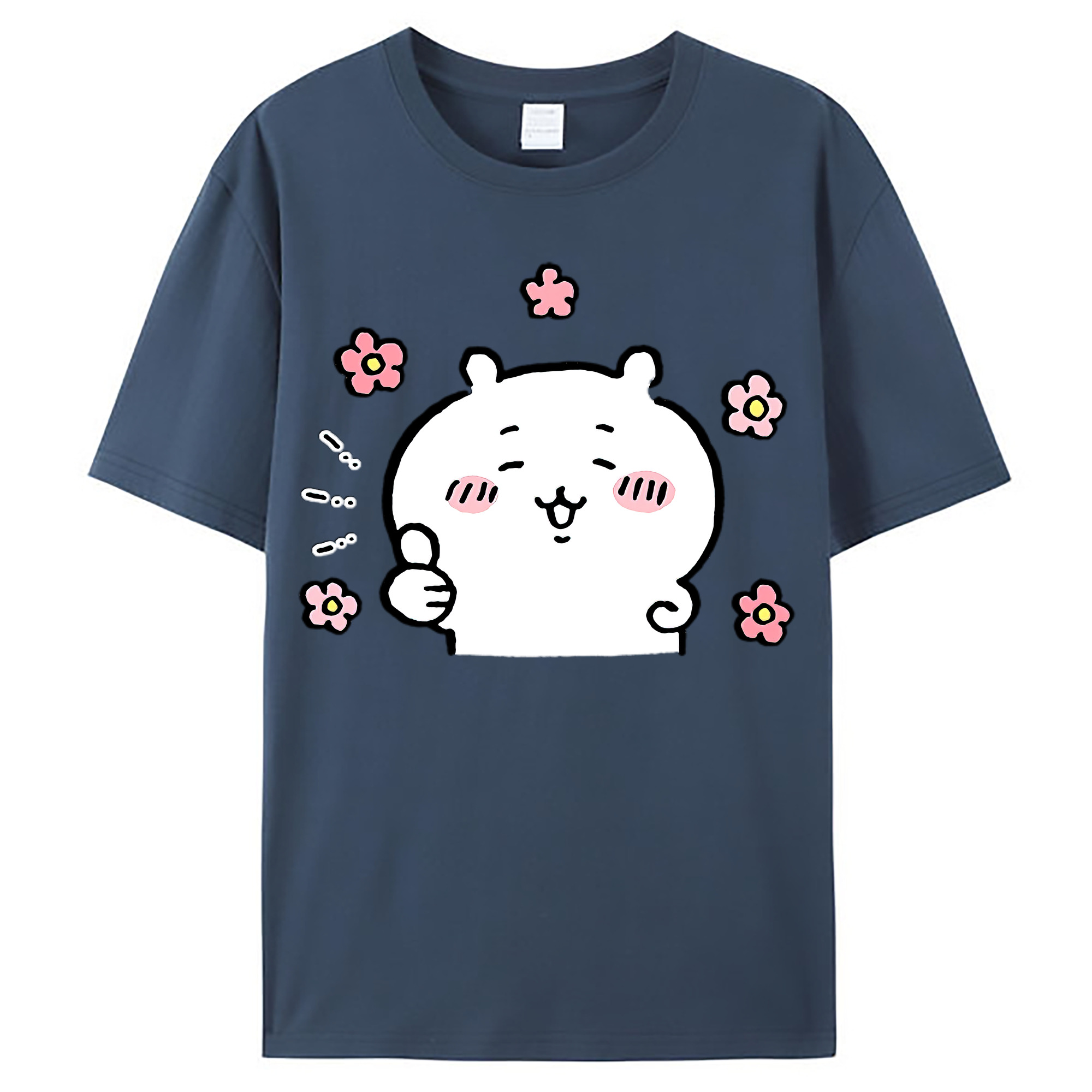 （画像用） ちいかわ ちいかわ Chii-kawa chiikawa レディースカジュアルプリントTシャツ（綿100％）