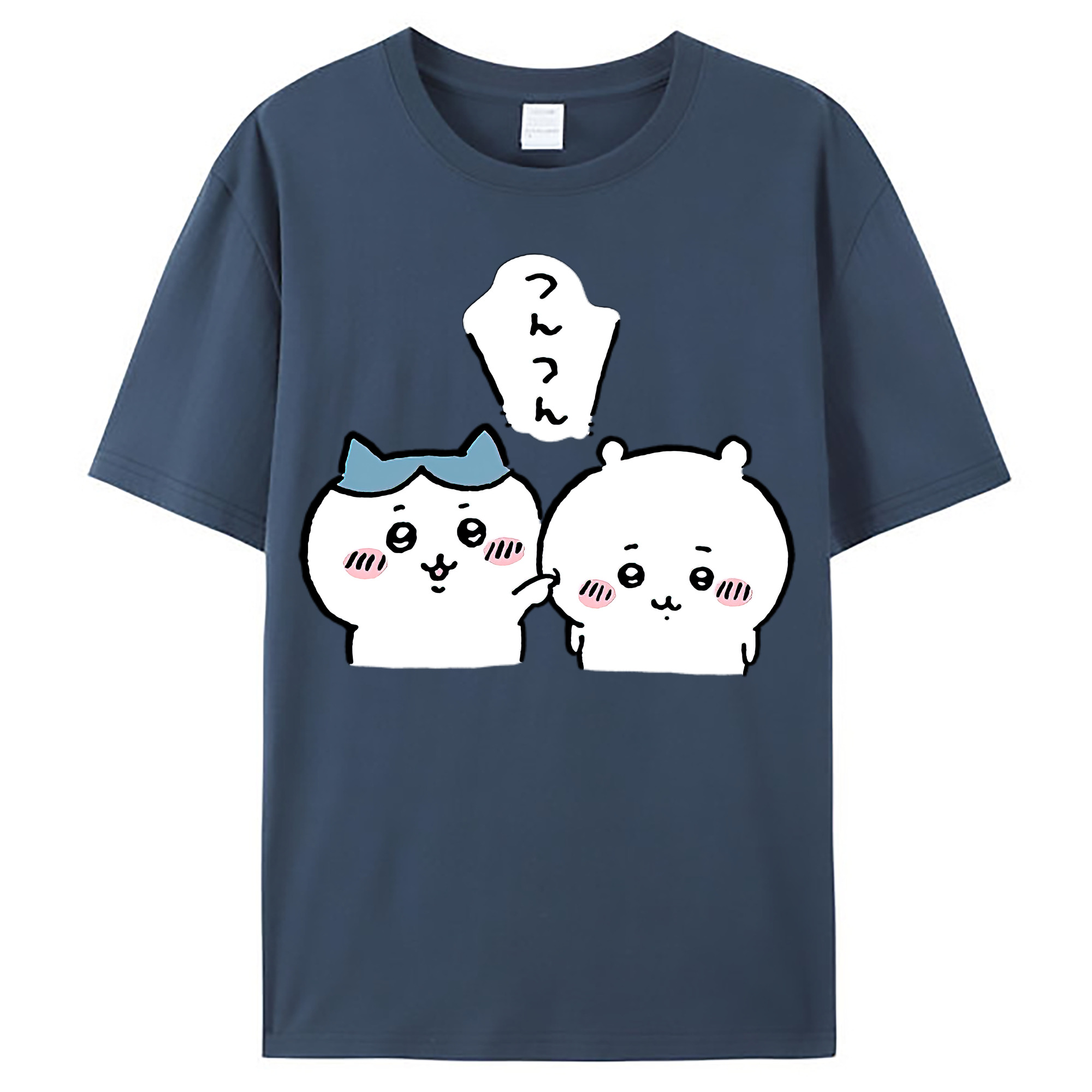 （画像用） ちいかわ ちいかわ Chii-kawa chiikawa レディースカジュアルプリントTシャツ（綿100％）