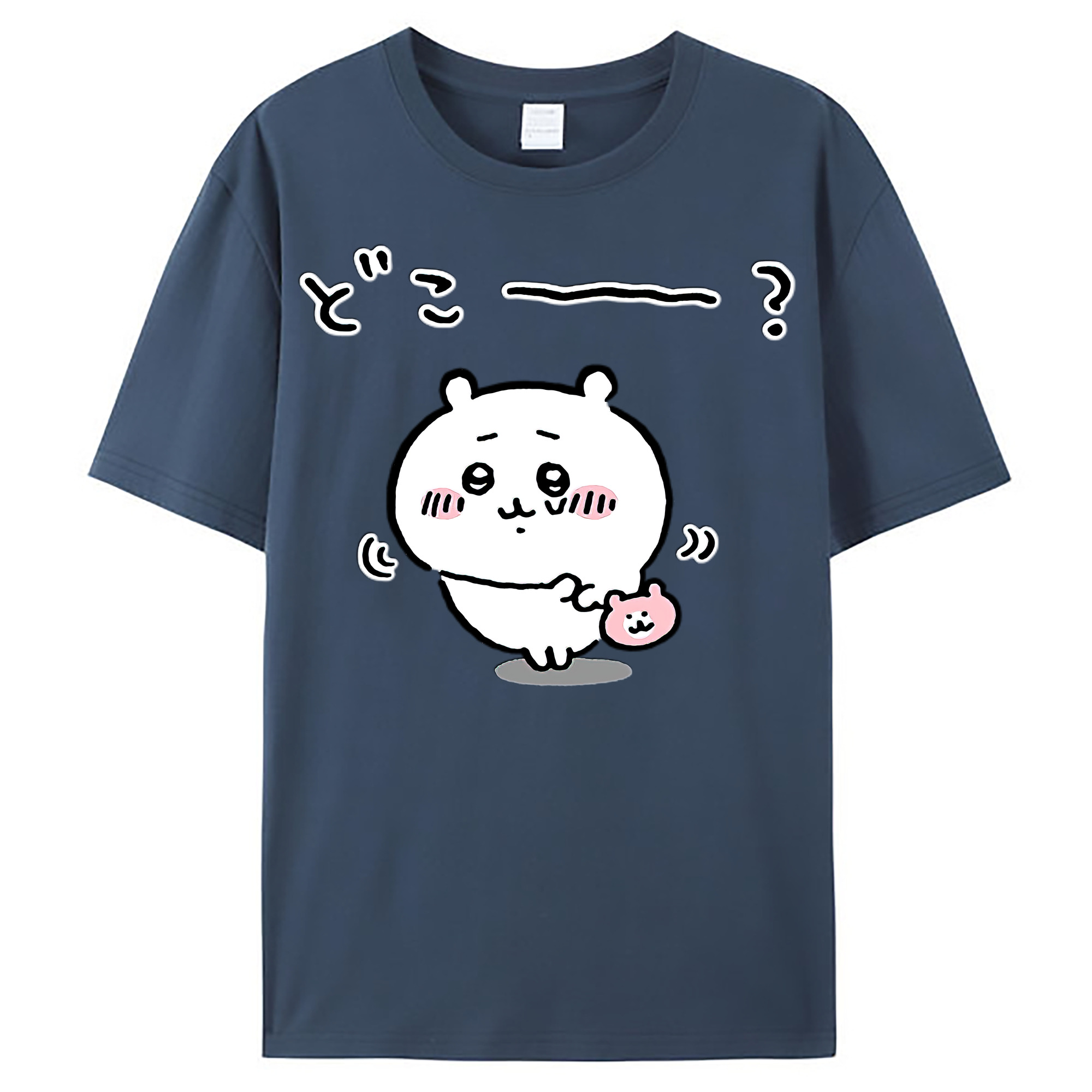 （画像用） ちいかわ ちいかわ Chii-kawa chiikawa レディースカジュアルプリントTシャツ（綿100％）