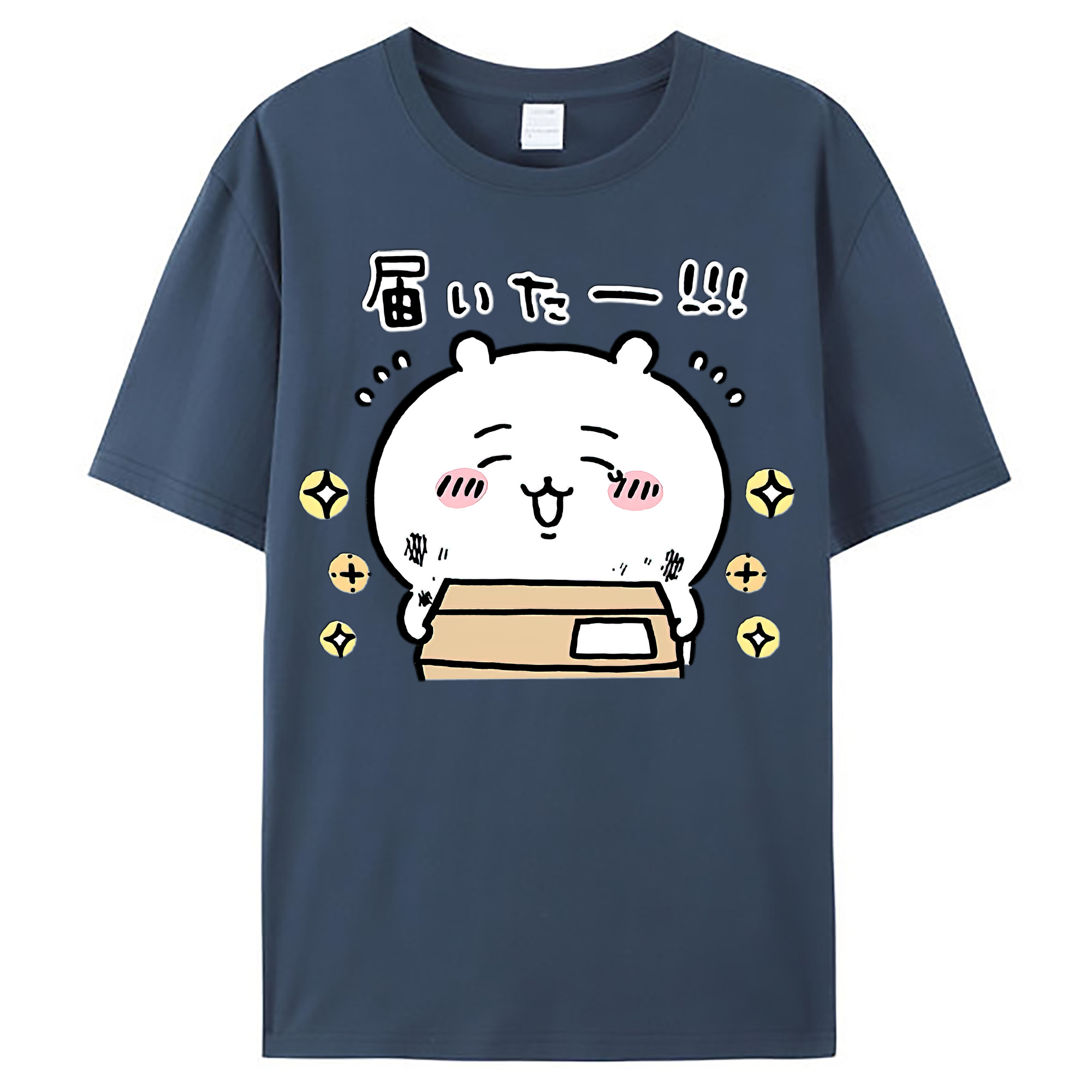 （画像用） ちいかわ ちいかわ Chii-kawa chiikawa レディースカジュアルプリントTシャツ（綿100％）