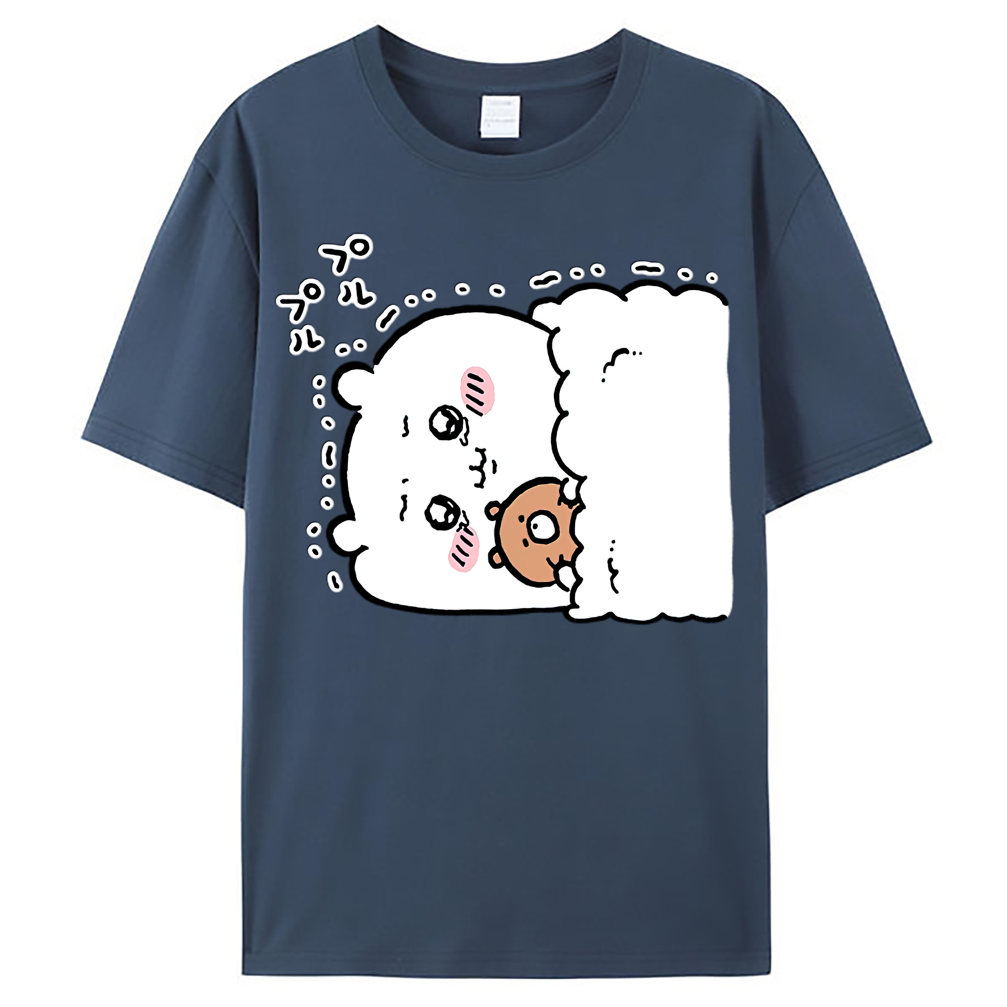 （画像用） ちいかわ ちいかわ Chii-kawa chiikawa レディースカジュアルプリントTシャツ（綿100％）
