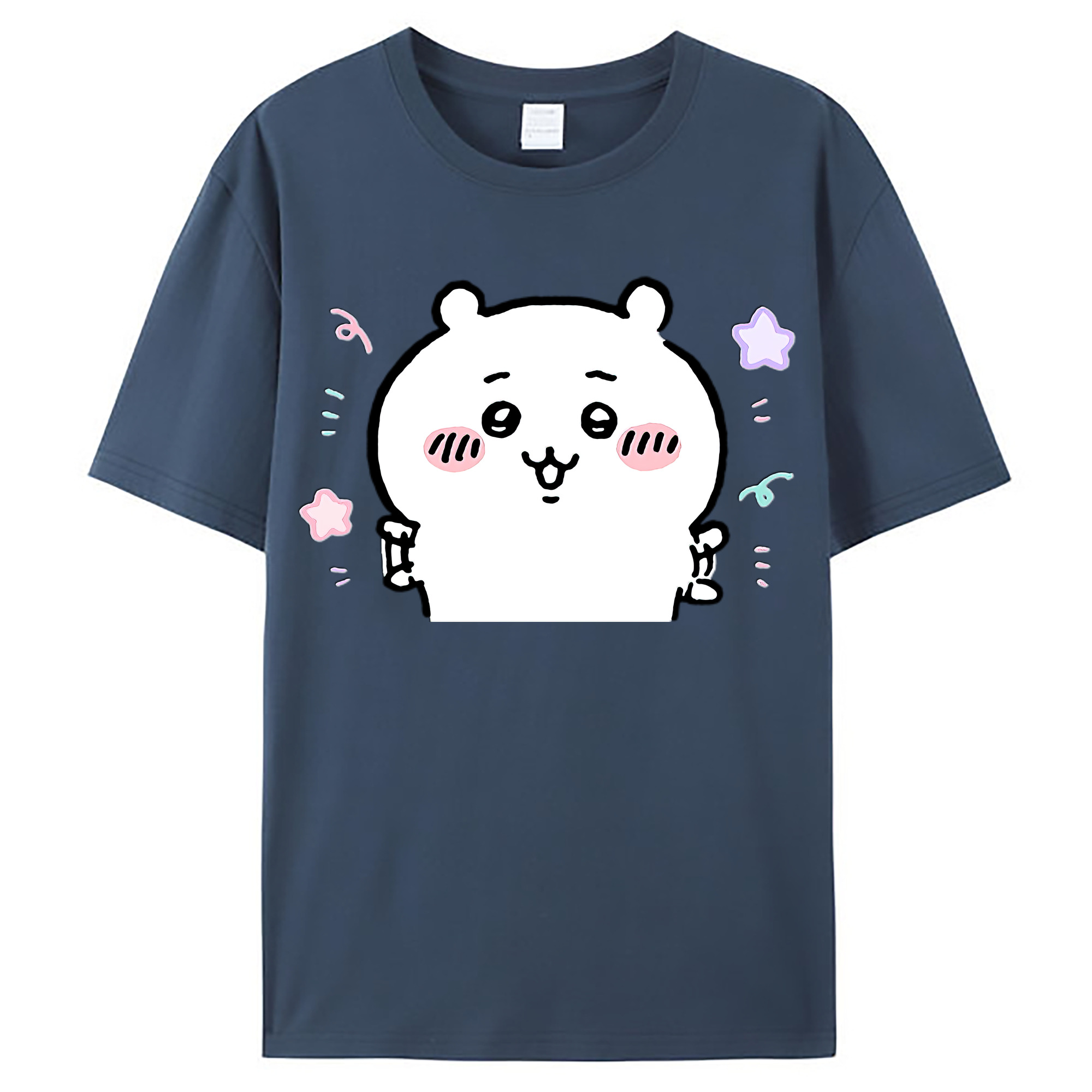 （画像用） ちいかわ ちいかわ Chii-kawa chiikawa レディースカジュアルプリントTシャツ（綿100％）