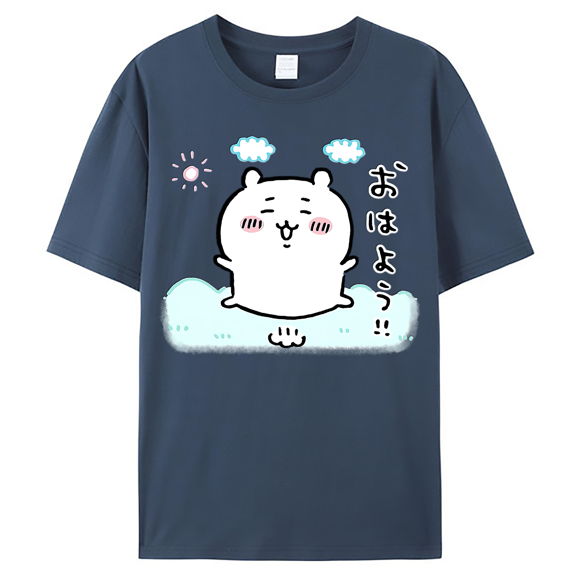 （画像用） ちいかわ ちいかわ Chii-kawa chiikawa レディースカジュアルプリントTシャツ（綿100％）