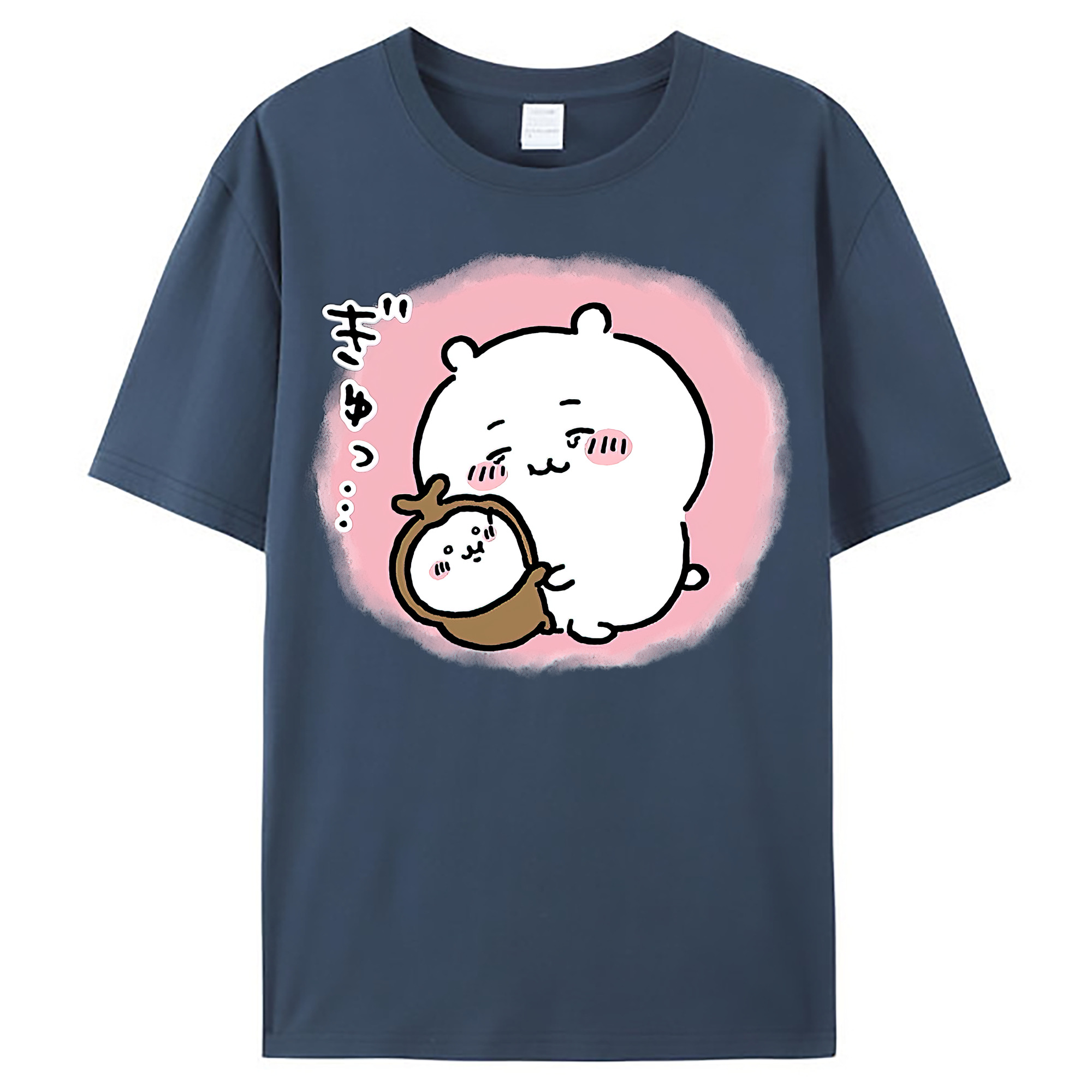 （画像用） ちいかわ ちいかわ Chii-kawa chiikawa レディースカジュアルプリントTシャツ（綿100％）