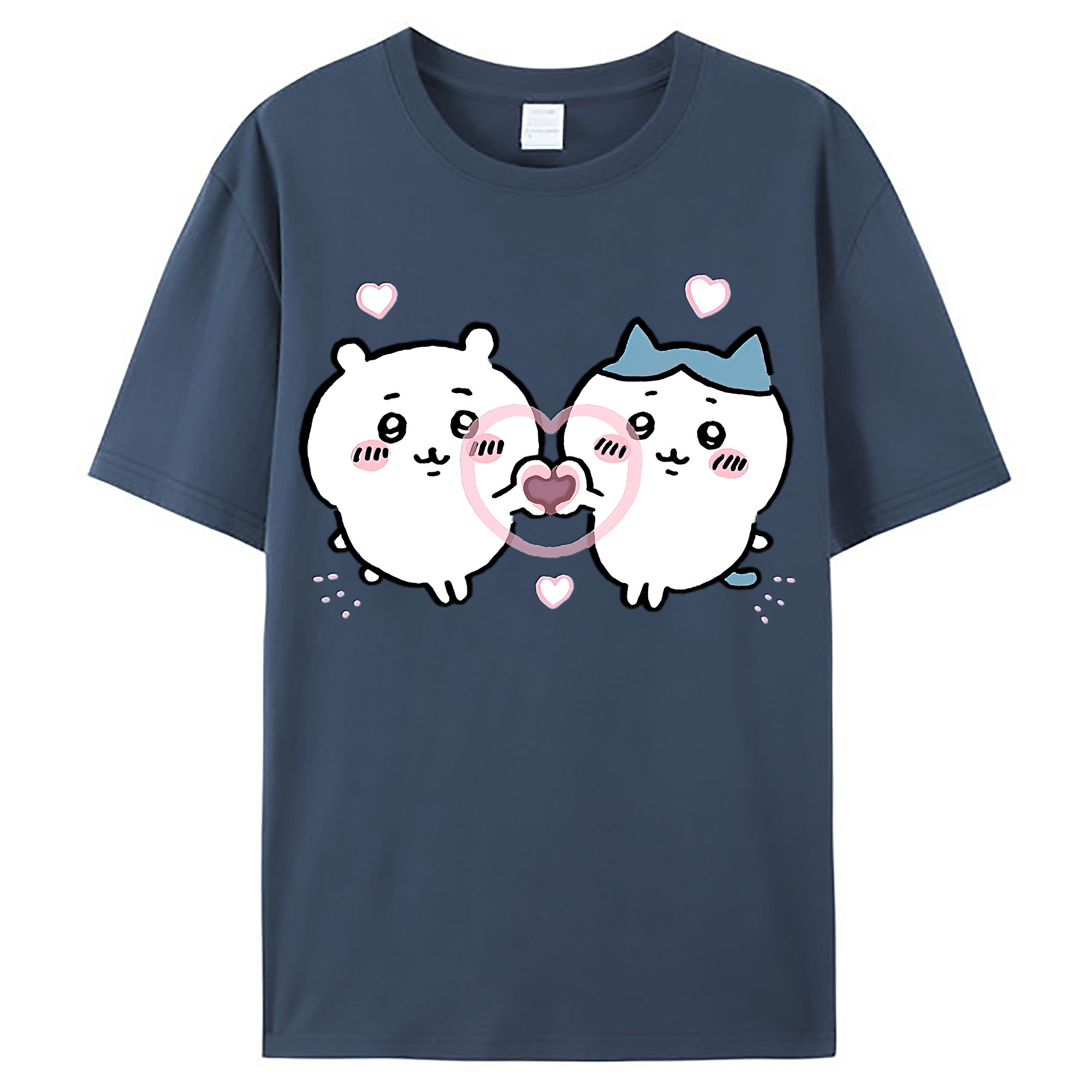 （画像用） ちいかわ ちいかわ Chii-kawa chiikawa レディースカジュアルプリントTシャツ（綿100％）