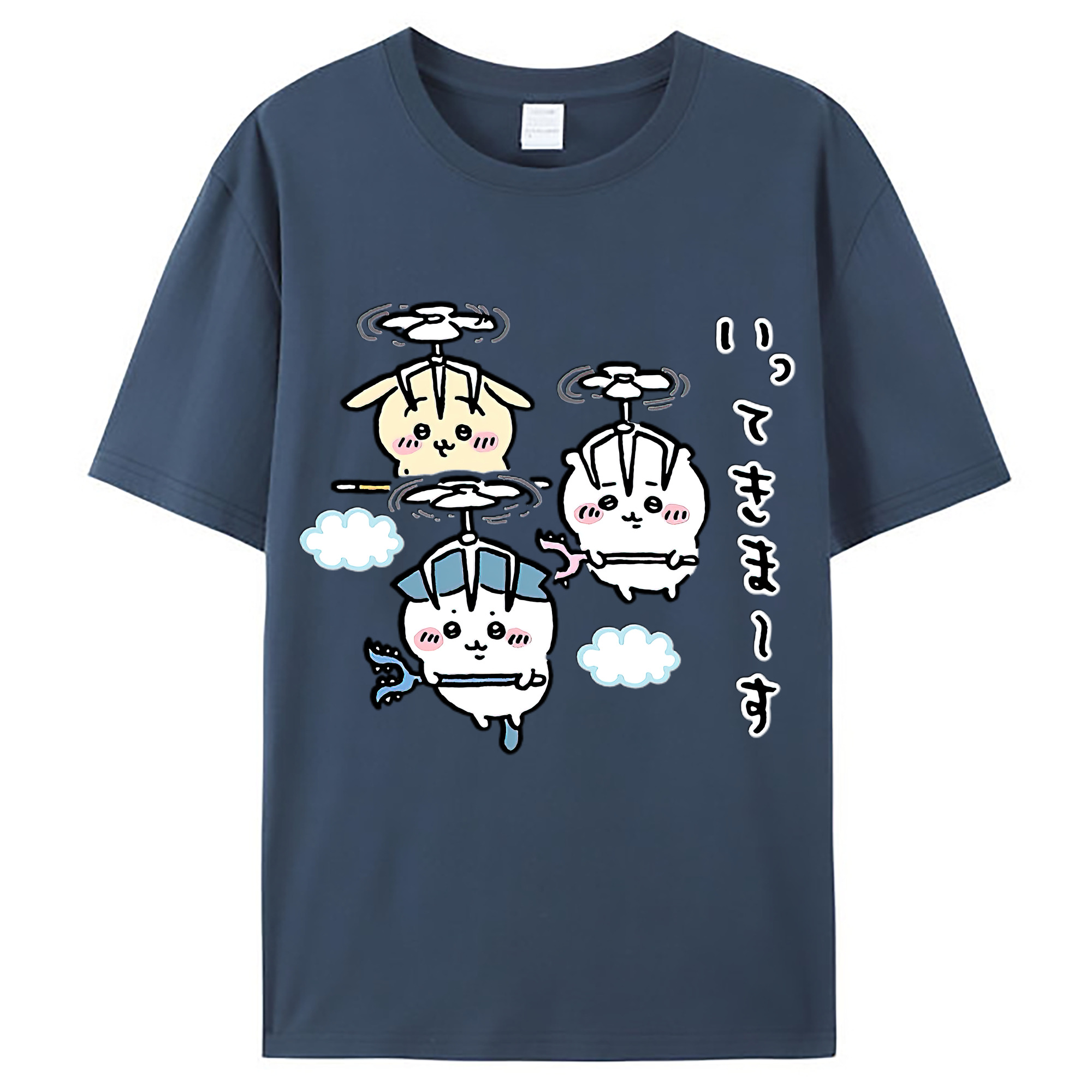 （画像用） ちいかわ ちいかわ Chii-kawa chiikawa レディースカジュアルプリントTシャツ（綿100％）