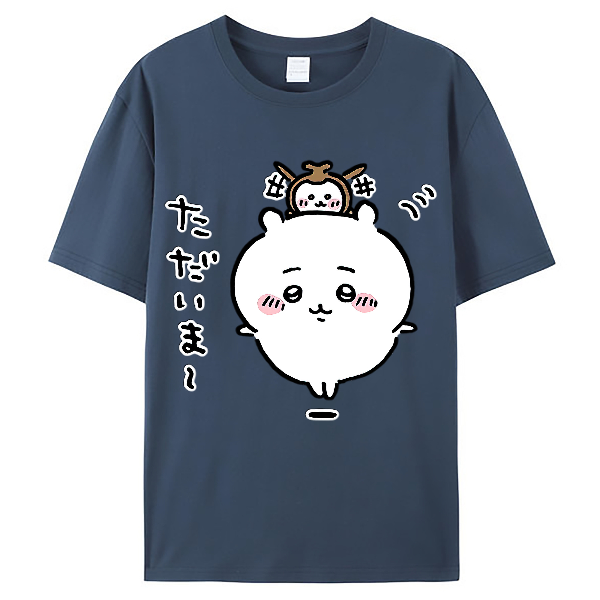 （画像用） ちいかわ ちいかわ Chii-kawa chiikawa レディースカジュアルプリントTシャツ（綿100％）