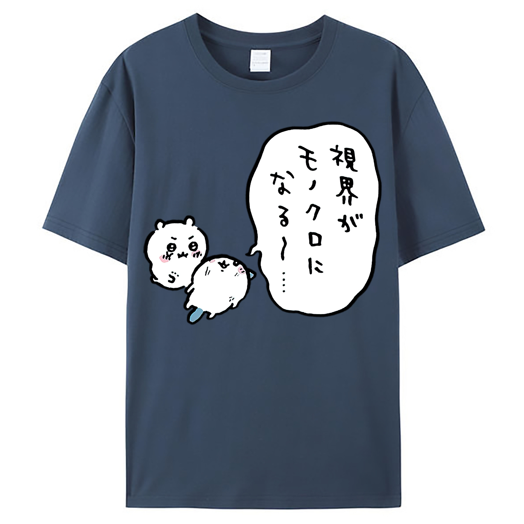 （画像用） ちいかわ ちいかわ Chii-kawa chiikawa レディースカジュアルプリントTシャツ（綿100％）