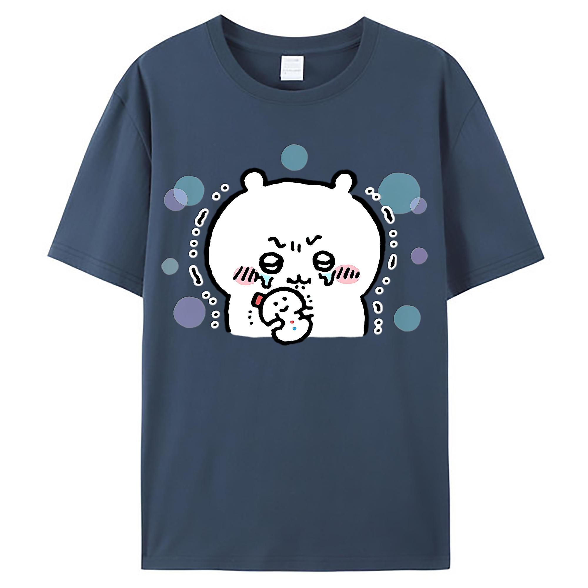 （画像用） ちいかわ ちいかわ Chii-kawa chiikawa レディースカジュアルプリントTシャツ（綿100％）