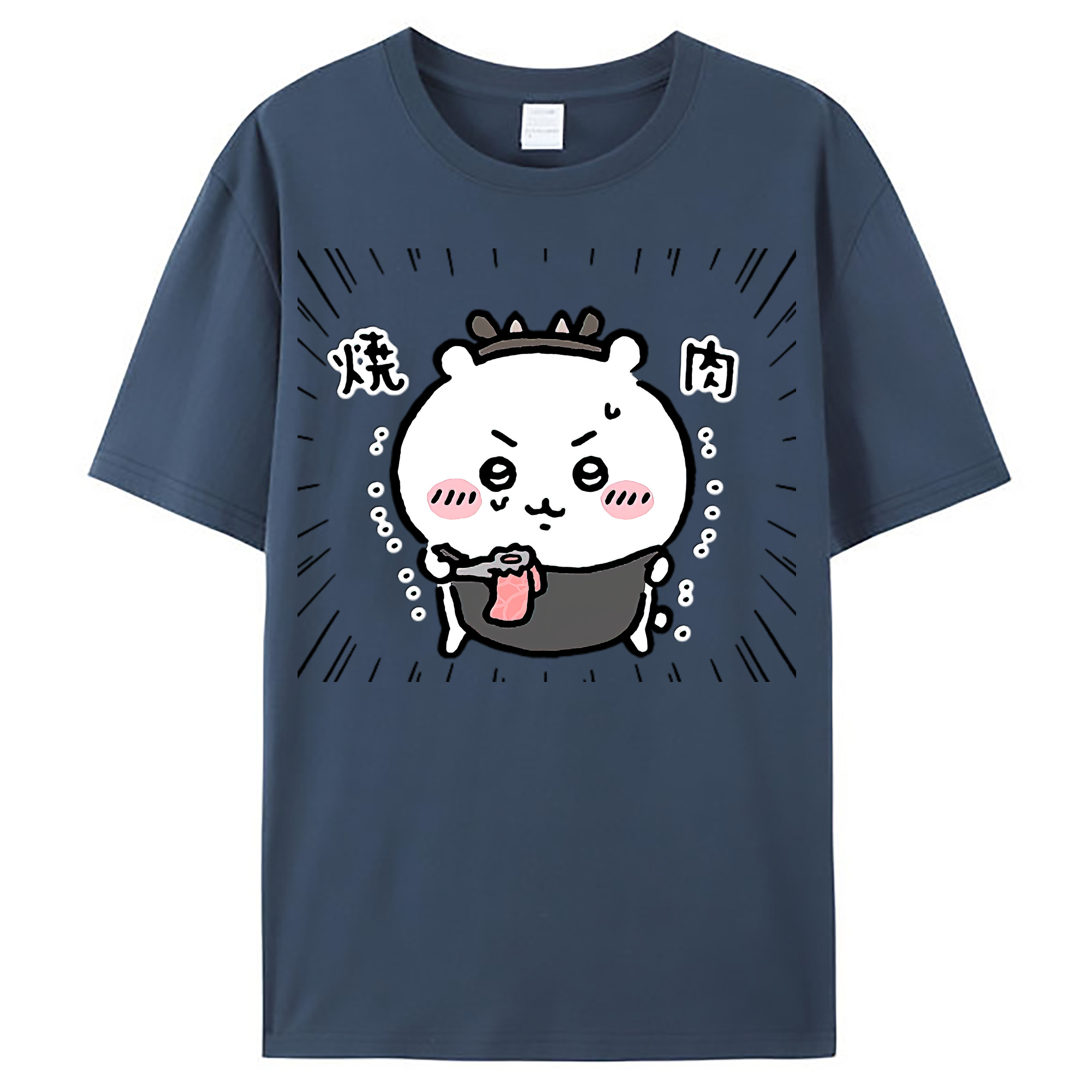 （画像用） ちいかわ ちいかわ Chii-kawa chiikawa レディースカジュアルプリントTシャツ（綿100％）