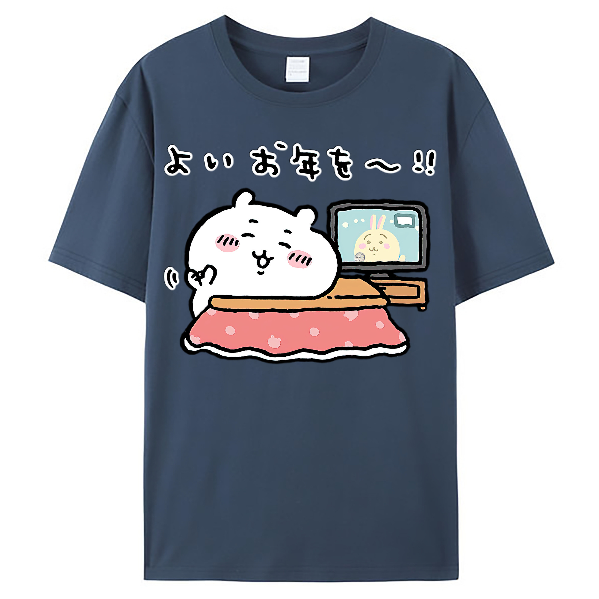 （画像用） ちいかわ ちいかわ Chii-kawa chiikawa レディースカジュアルプリントTシャツ（綿100％）