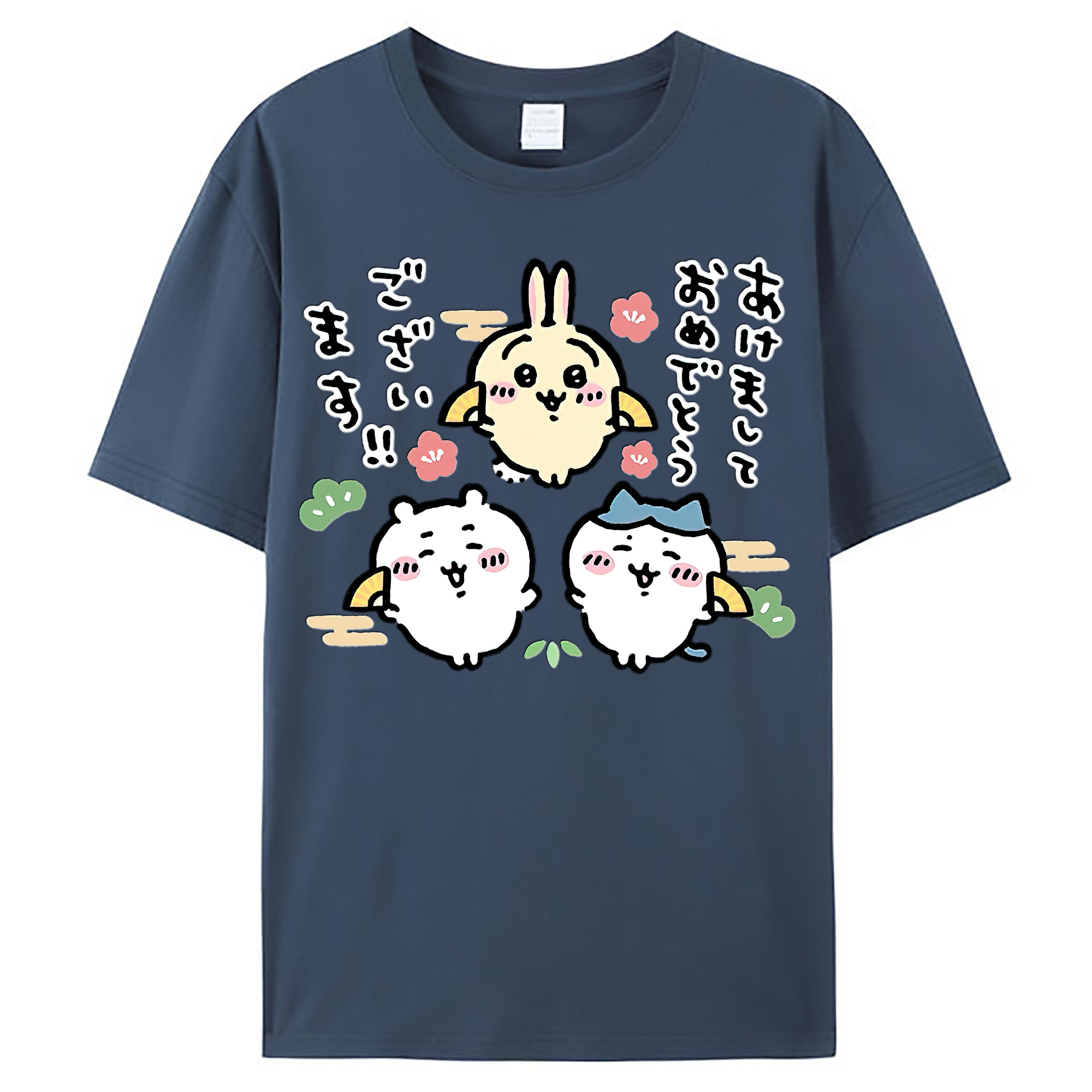 （画像用） ちいかわ ちいかわ Chii-kawa chiikawa レディースカジュアルプリントTシャツ（綿100％）