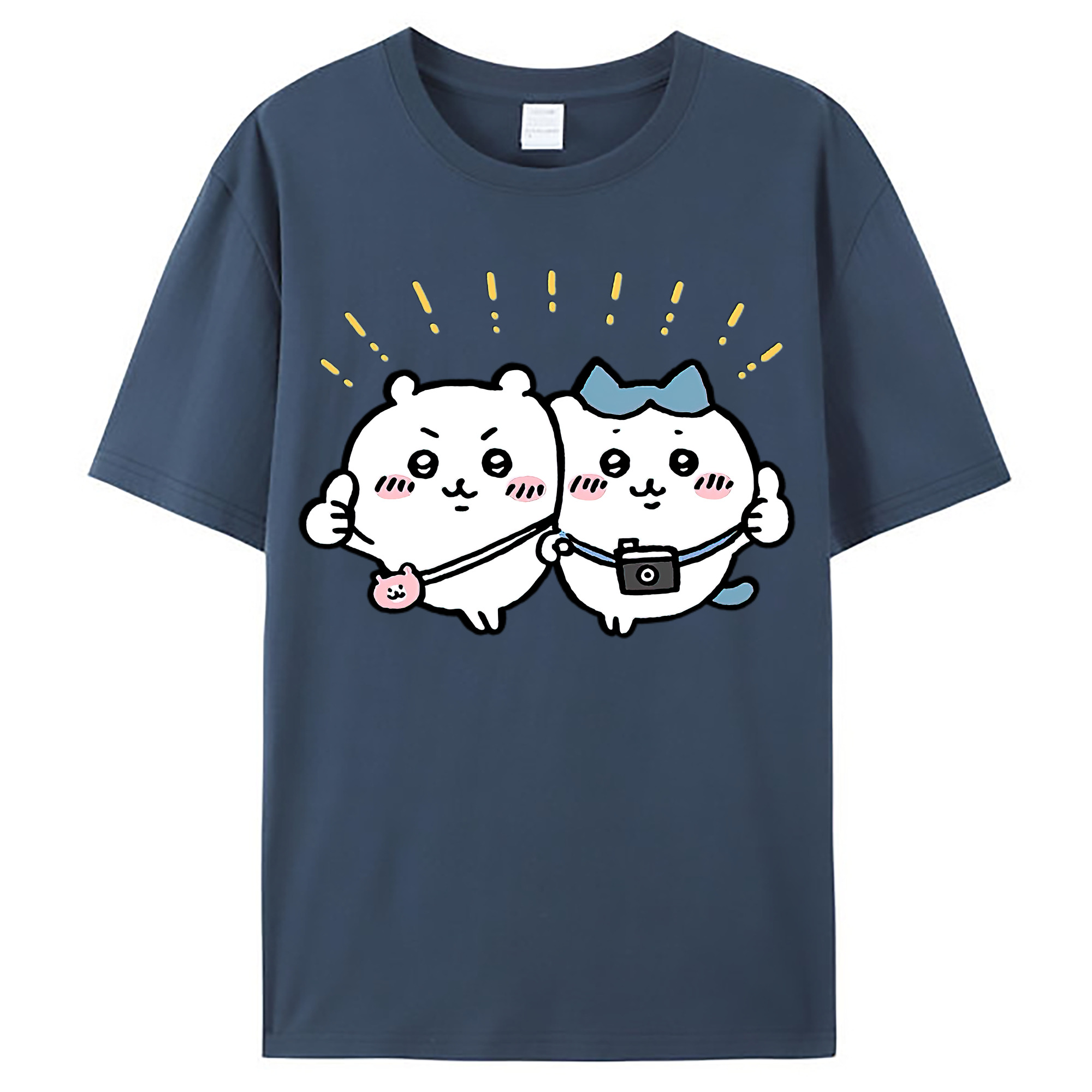 （画像用） ちいかわ ちいかわ Chii-kawa chiikawa レディースカジュアルプリントTシャツ（綿100％）