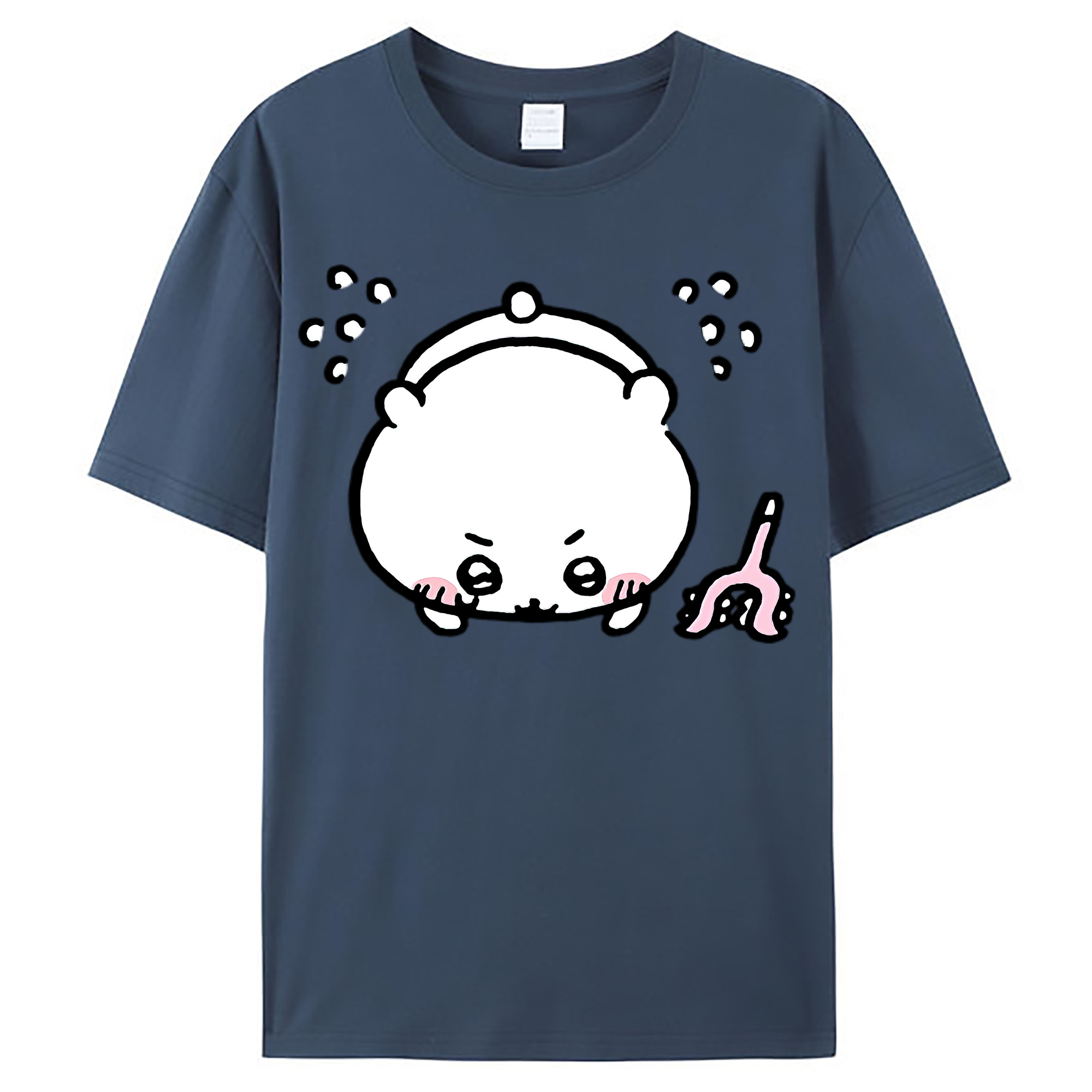 （画像用） ちいかわ ちいかわ Chii-kawa chiikawa レディースカジュアルプリントTシャツ（綿100％）