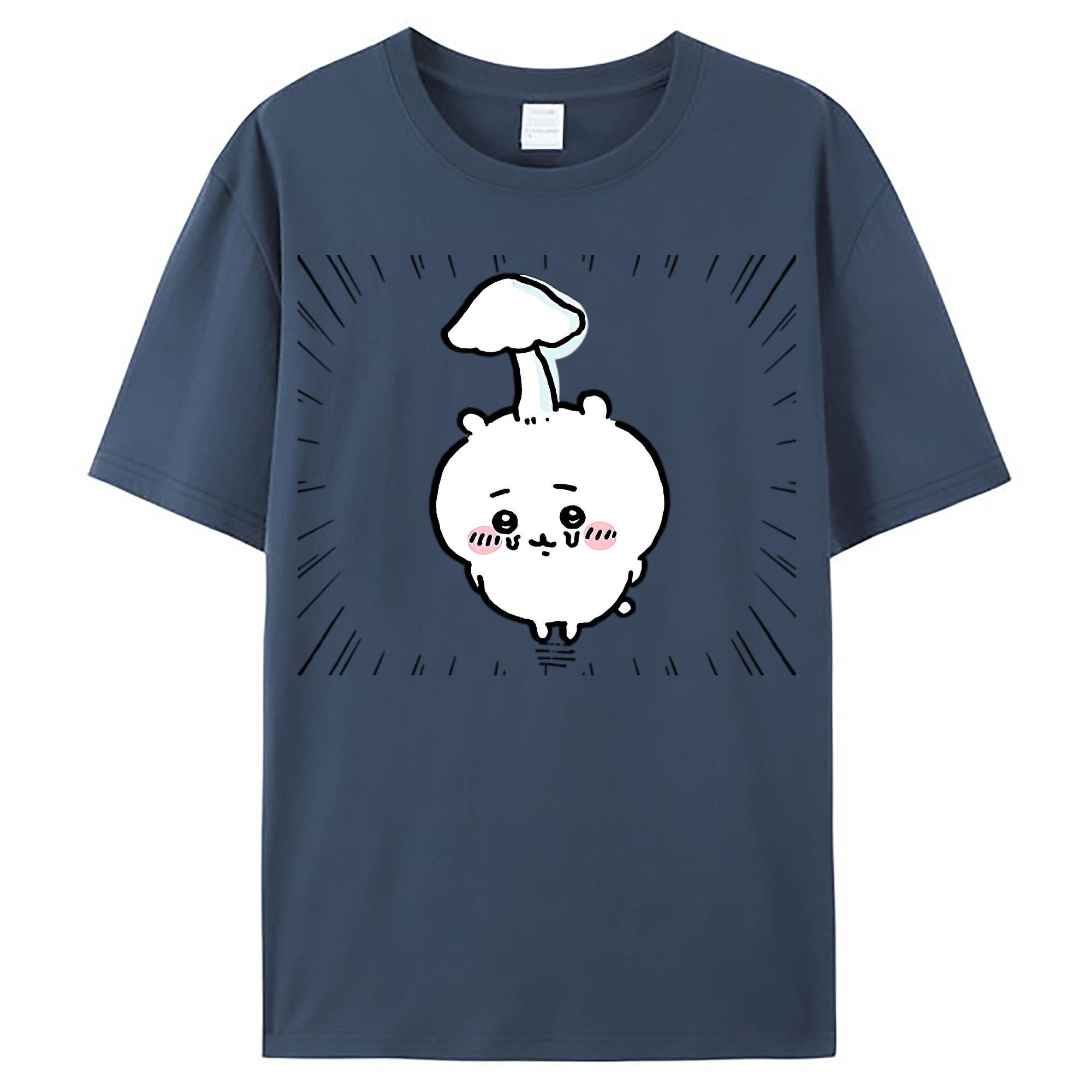 （画像用） ちいかわ ちいかわ Chii-kawa chiikawa レディースカジュアルプリントTシャツ（綿100％）