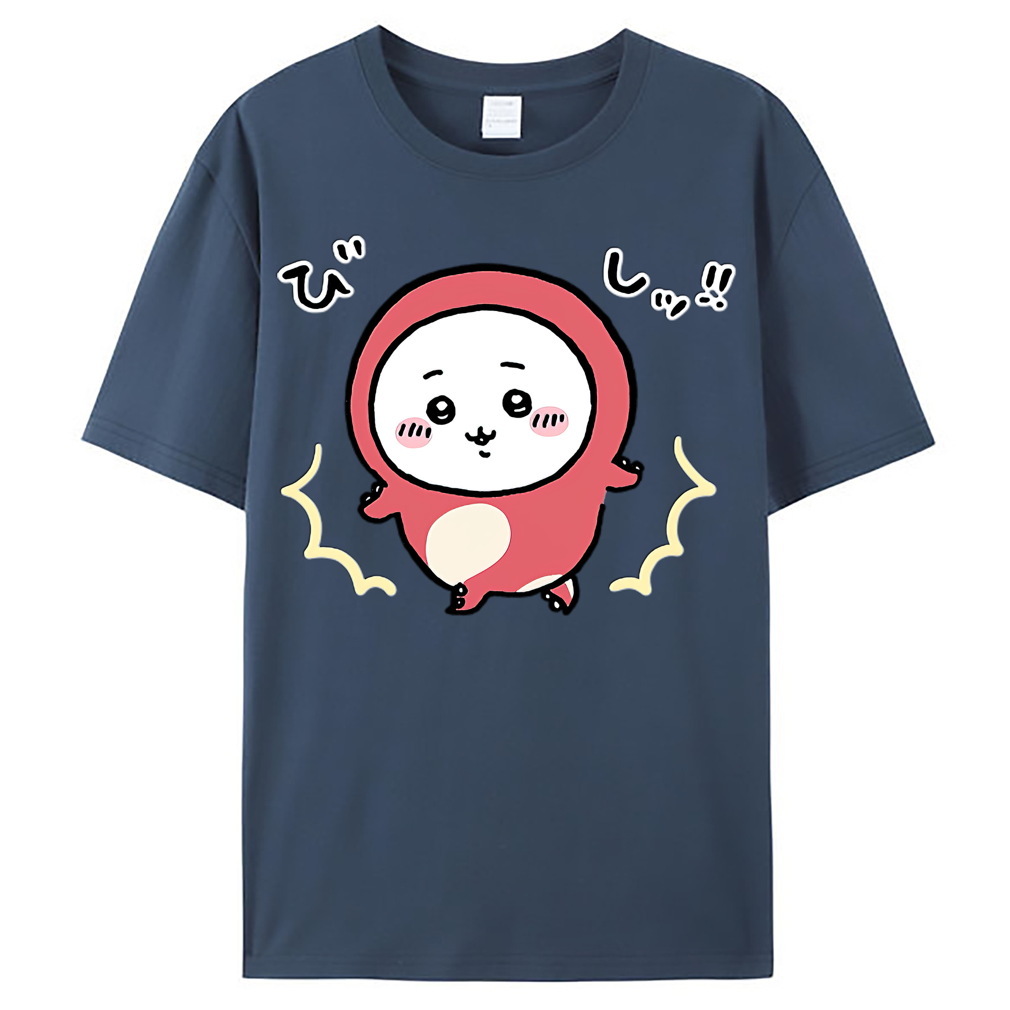 （画像用） ちいかわ ちいかわ Chii-kawa chiikawa レディースカジュアルプリントTシャツ（綿100％）