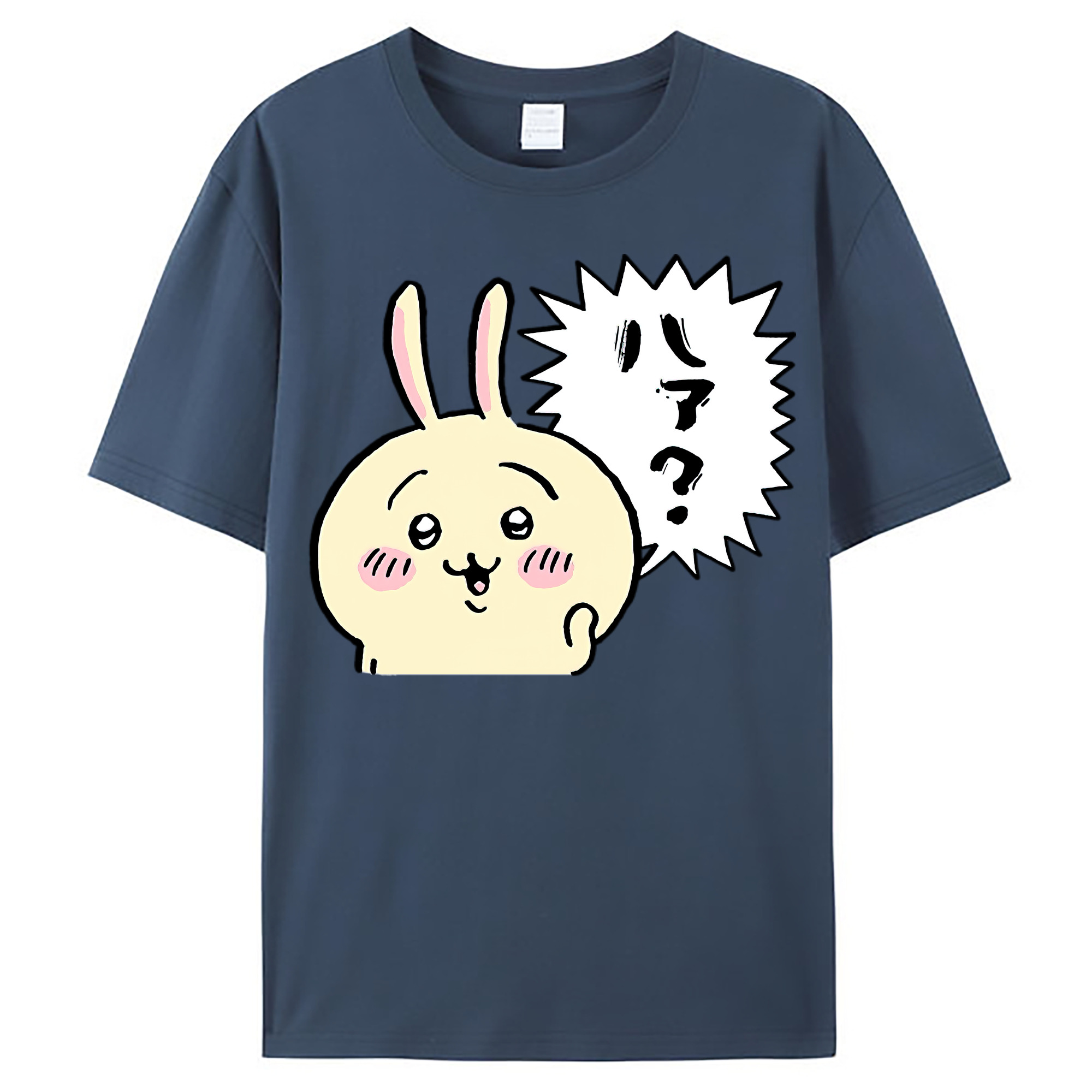 （画像用） ちいかわ うさぎ Chii-kawa usagi レディースカジュアルプリントTシャツ（綿100％）